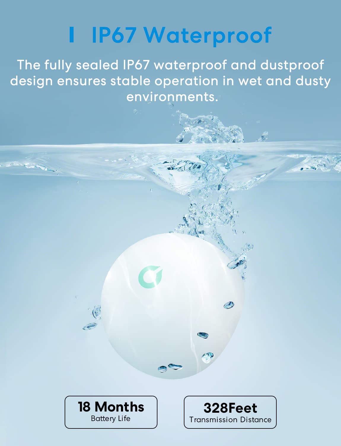 Meross Smart Water Detector WLAN Water Alarm 3 Pieces for HomeKit, Water Sensor with Hub Compatible with Apple Home, Alexa and SmartThings Wireless Flood Detector IP67, Audio Alarm for Kitchen,