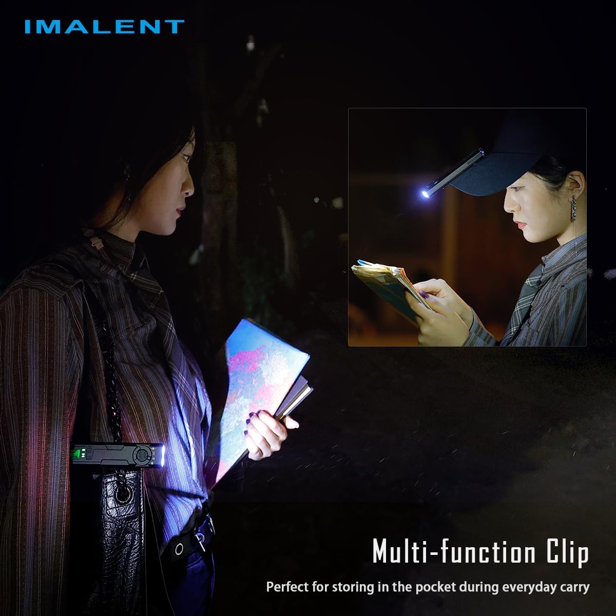 IMALENT GR35 2800Lumens Most Powerful Flat EDC Torch, UV 365nm + Red, 4 Light Sources, Waterproof, Quick Charge Type-C for Traffic Police (Red)