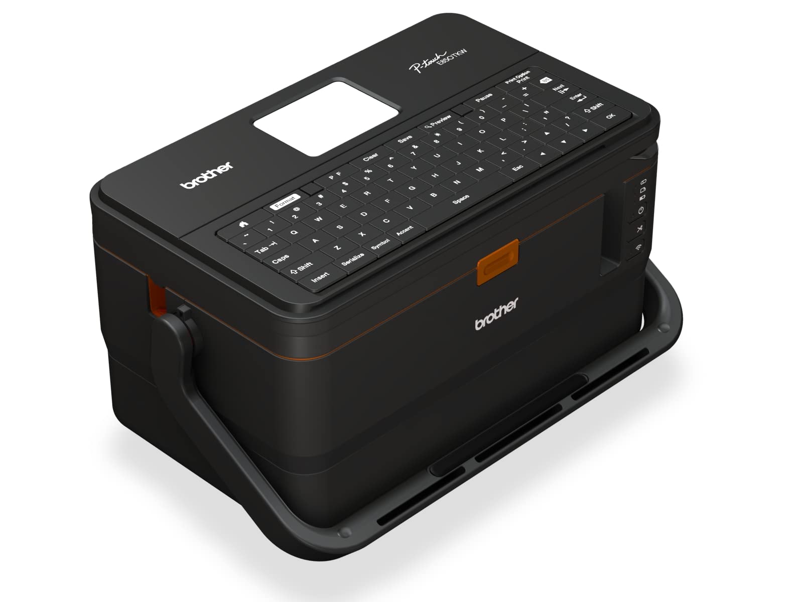 Brother PT-E850TKWLi Label Printer, Professional Label and Tube Printer for Electricians and Network Installations, Black, Large