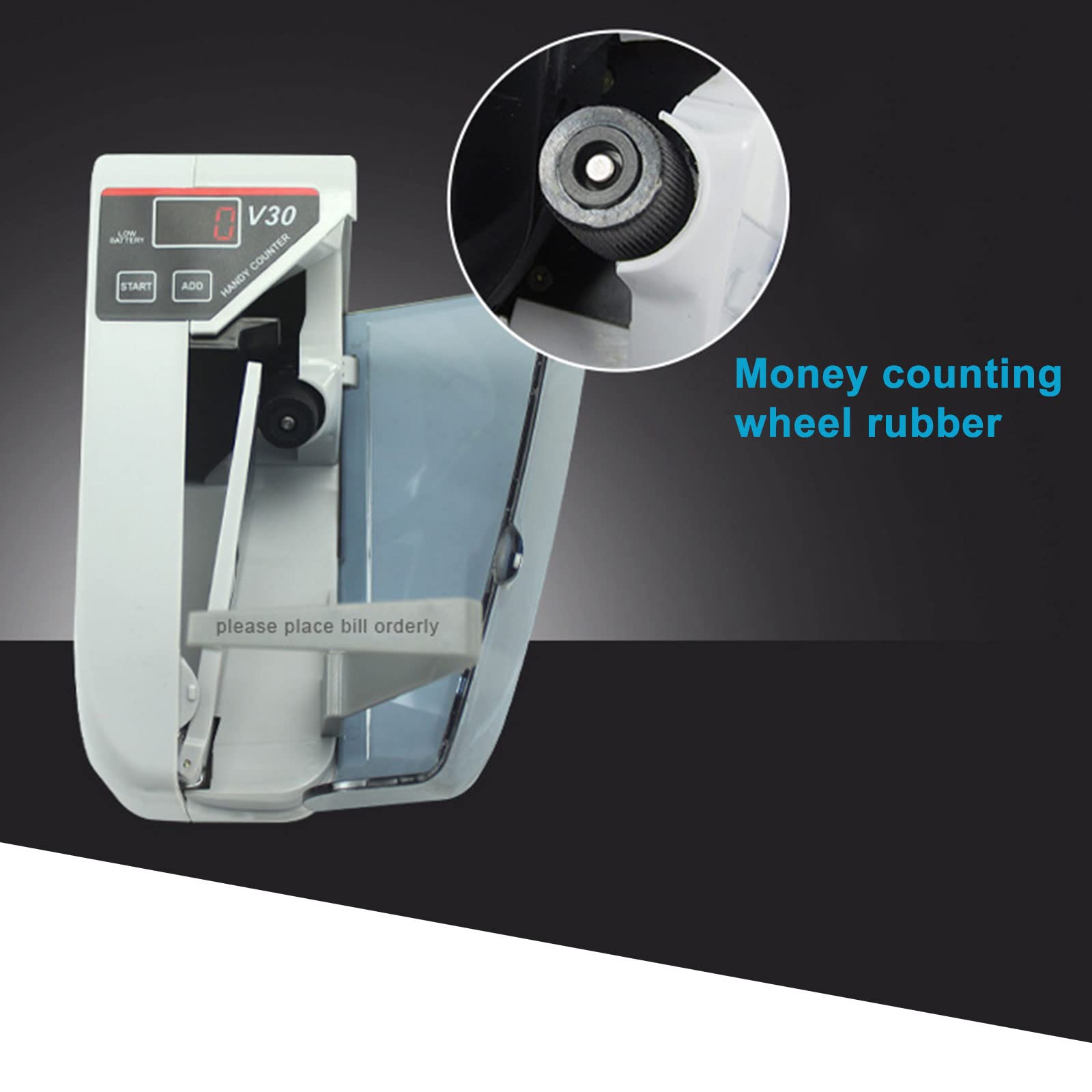 Practical Money Counter with LED Display, Mini Multi-Currency Bill Counter for Banks and Retail Stores