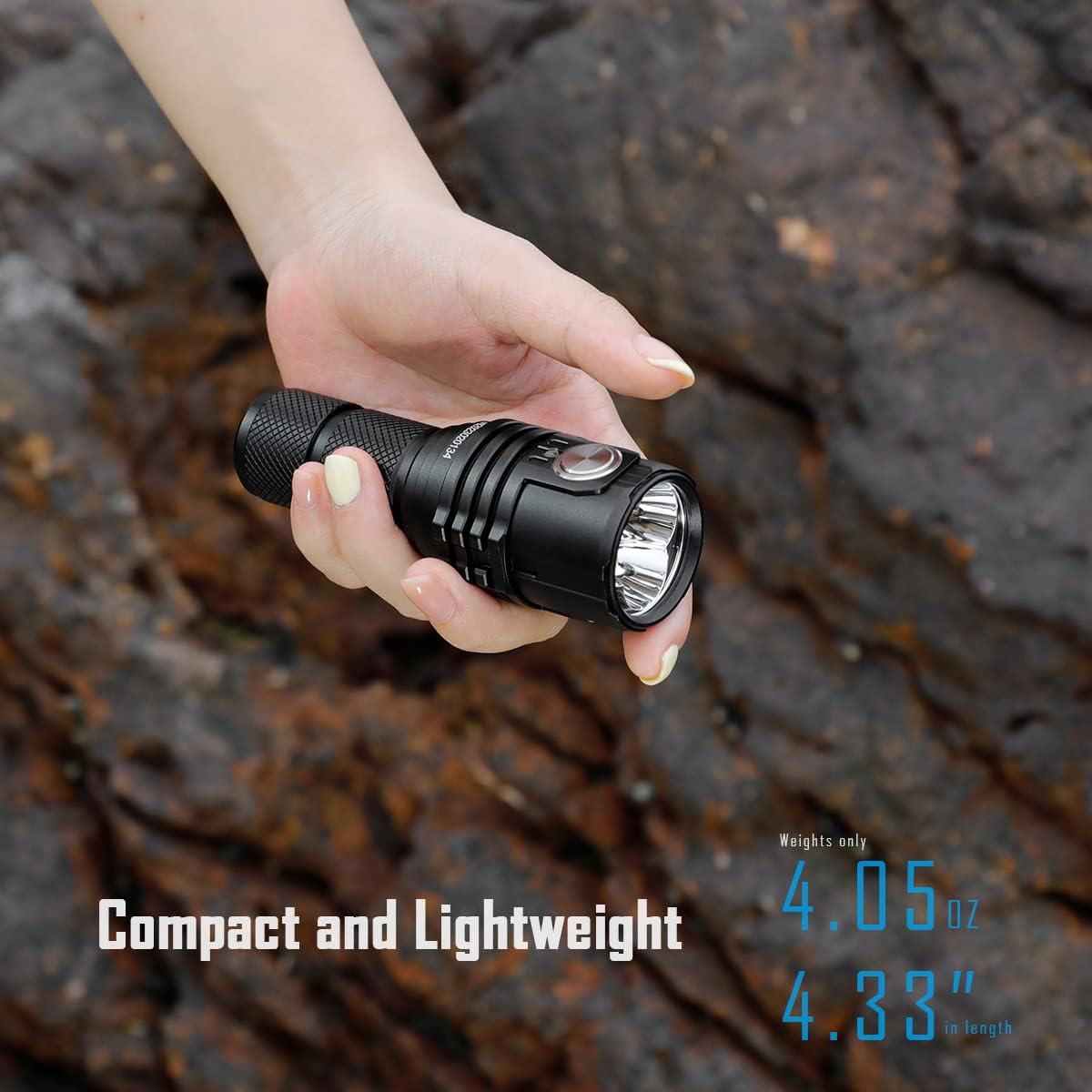 ايمالينت مصباح يدوي LED 13000 لومن من MS03W، تكتيكي باستخدام 3 مصابيح LED كري XHP70.2، مصباح LED قابل لاعادة الشحن فائق السطوع، قوي لمهام الشرطة وتمشية كلبك
