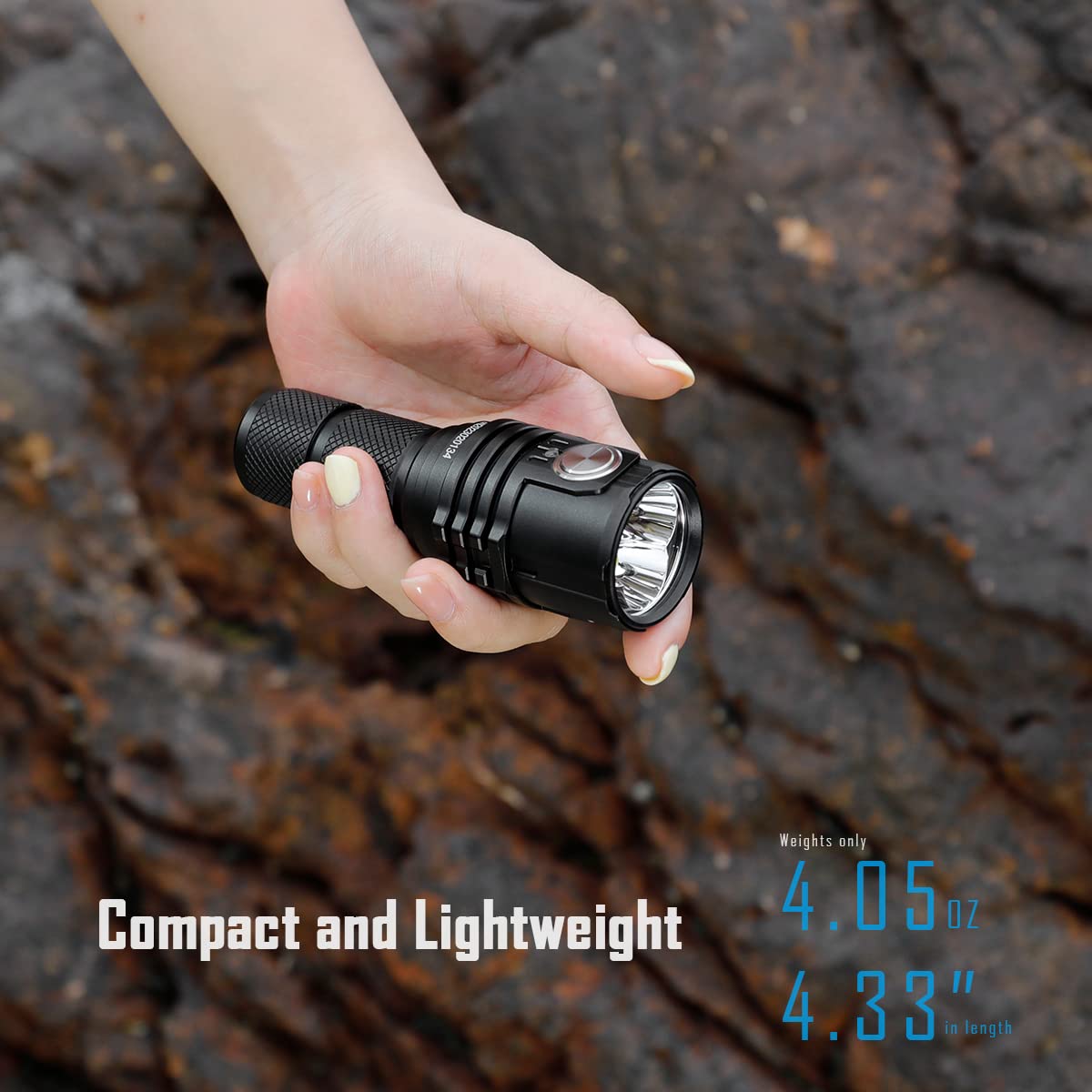 ايمالينت مصباح يدوي LED 13000 لومن من MS03W، تكتيكي باستخدام 3 مصابيح LED كري XHP70.2، مصباح LED قابل لاعادة الشحن فائق السطوع، قوي لمهام الشرطة وتمشية كلبك
