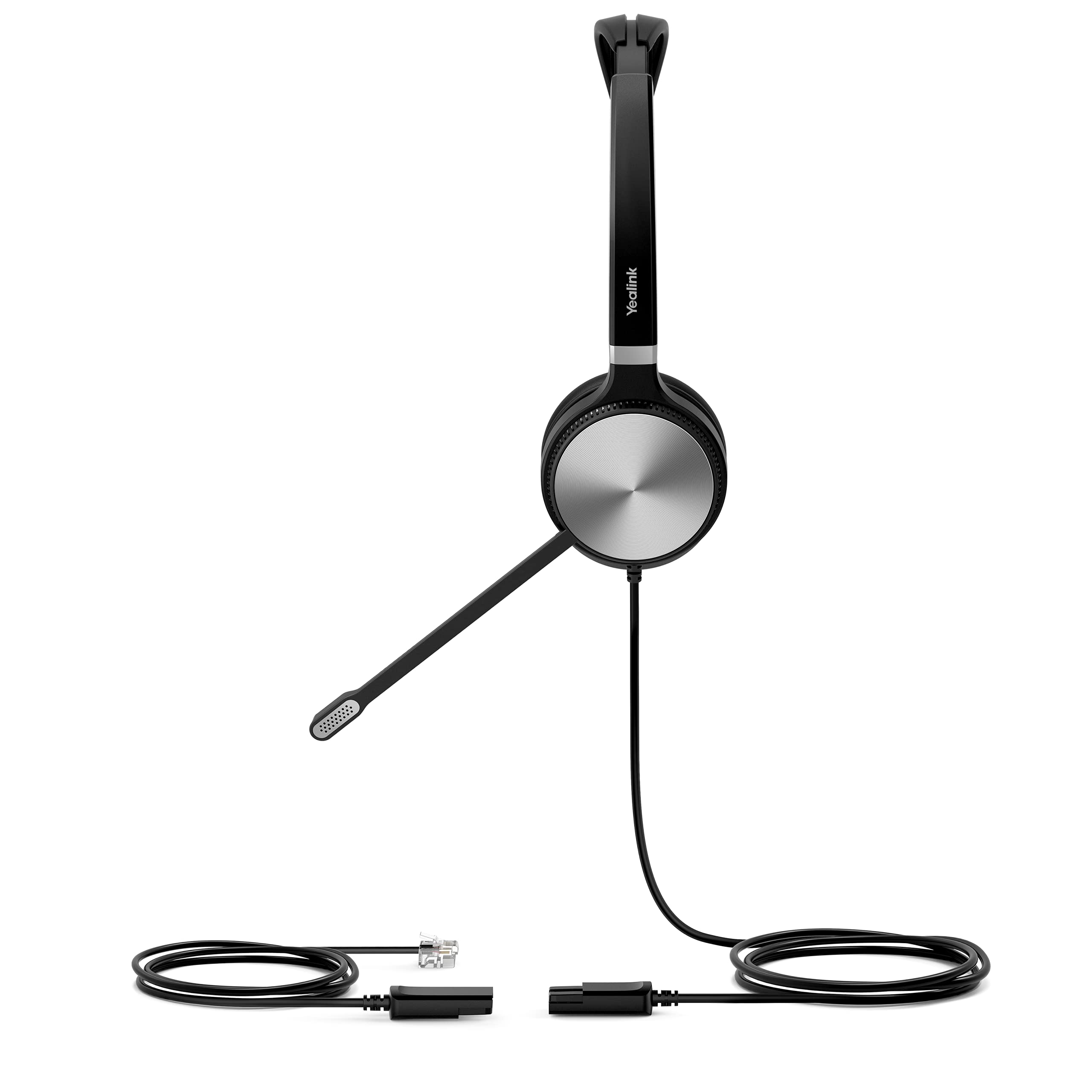 Yealink YHS36 Dual Telephone Headset with RJ9 Jack Phone Headset with Microphone Noise Canceling, Compatible with Yealink Poly Snom Desk Landline Phones (2.1m Cable)