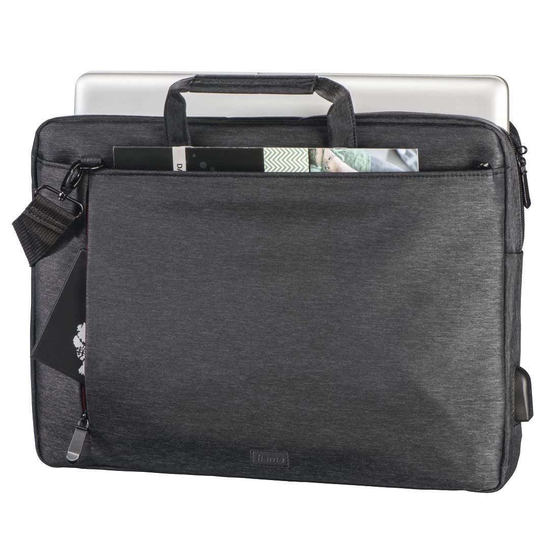 Hama 216576 Manchester Laptop Bag, 14.1-Inch Size, Black