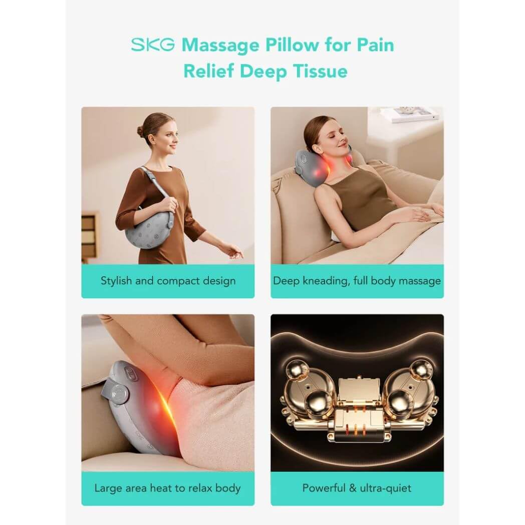 SKG T1-2 Pro Shiatsu Back and Neck Massager with Heat