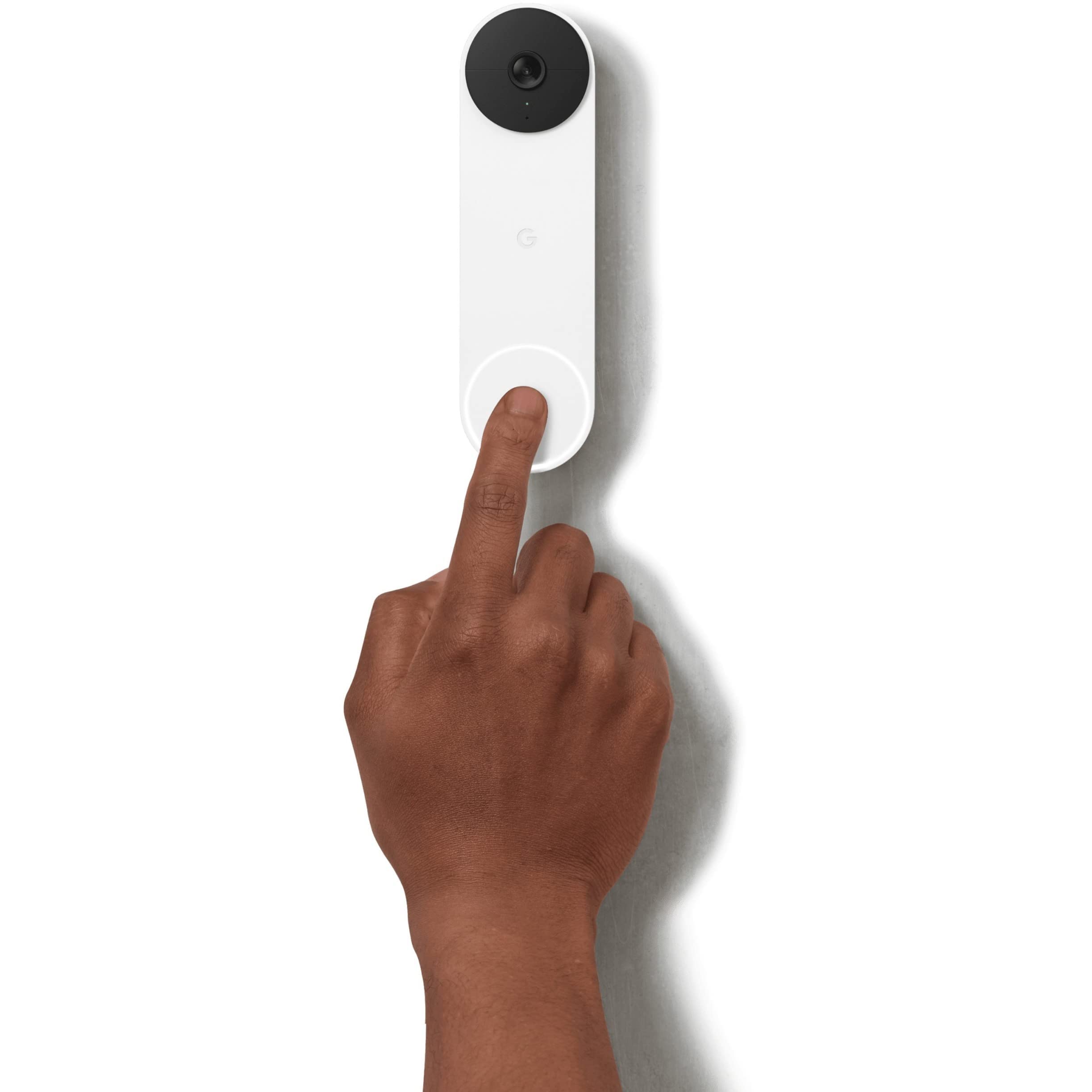 Google Nest Doorbell (Battery) Wireless Doorbell Camera - Video Doorbell - Snow