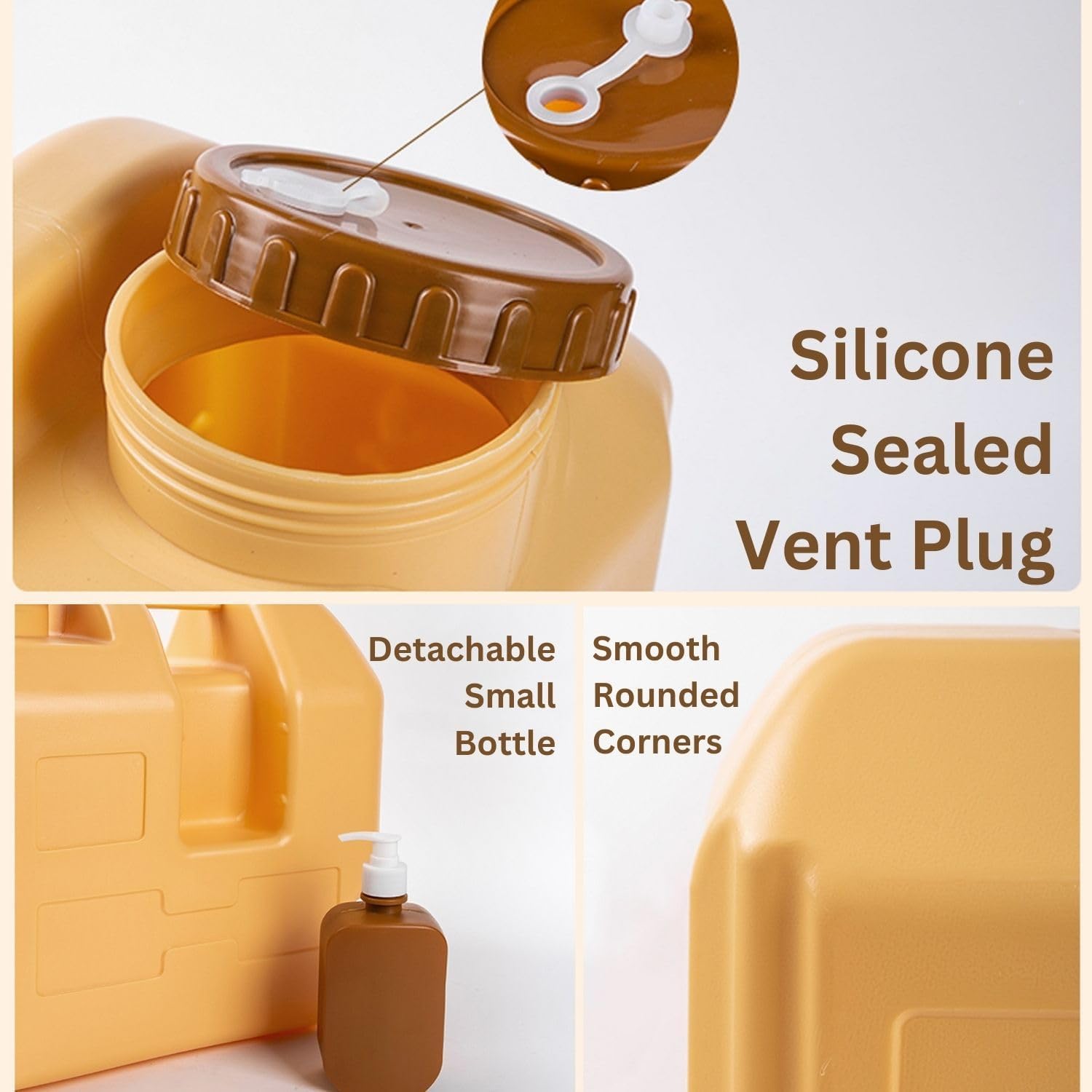 Fipka DLC 20L Portable Water Storage Container with Faucet BPA Free Water Jerrycan with 500ml Handwash Bottle Camping Water Tank Large Water Bucket for Outdoor Picnic Hiking DLC-37420