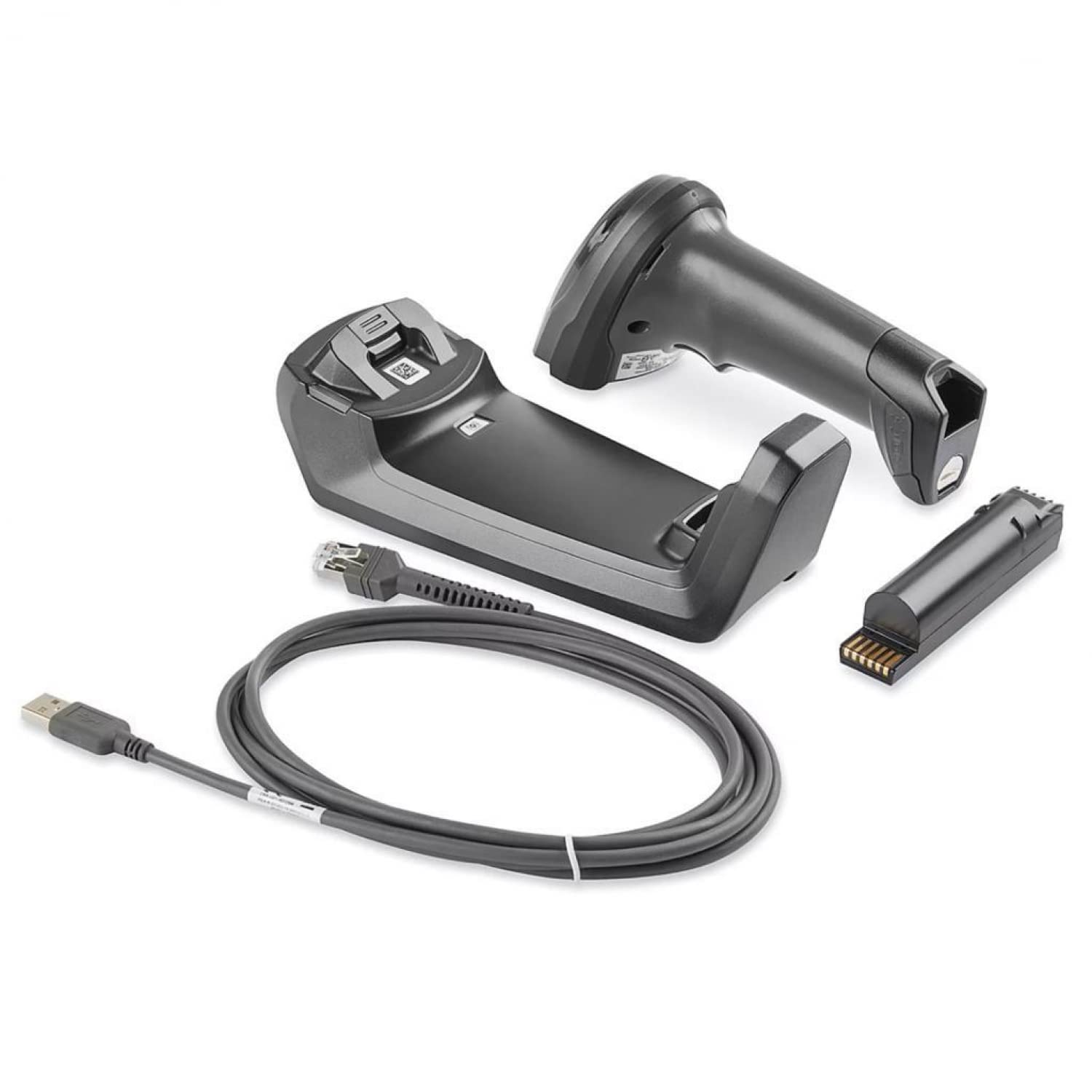 ZEBRA DS8178-SR KIT WIRELESS HANDHELD SCANNER WITH SHIELDED USB CABLE AND FIPS STANDARD CRADLE, BLACK, BEST USED FOR HEAVY DUTY 24/7 RUGGED USED ENVIRONMENT IN RETAIL STORE, WAREHOUSING, LOGISTIC ETC.