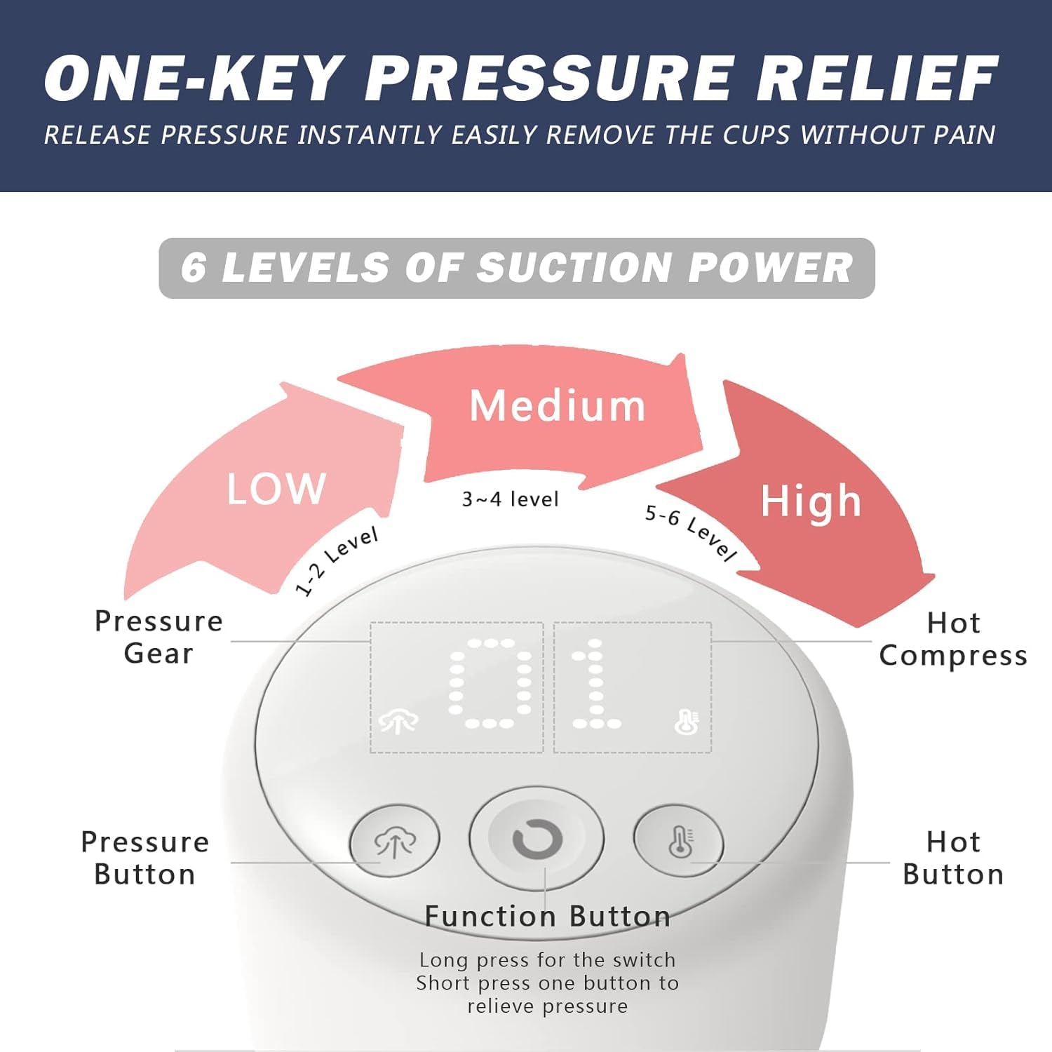 Teklove Smart Rechargeable Electric Cupping Massager with Suction Mode, Natural Red Bianstone for Joint Pain Relief, Muscle Recovery and Poor Blood Circulation
