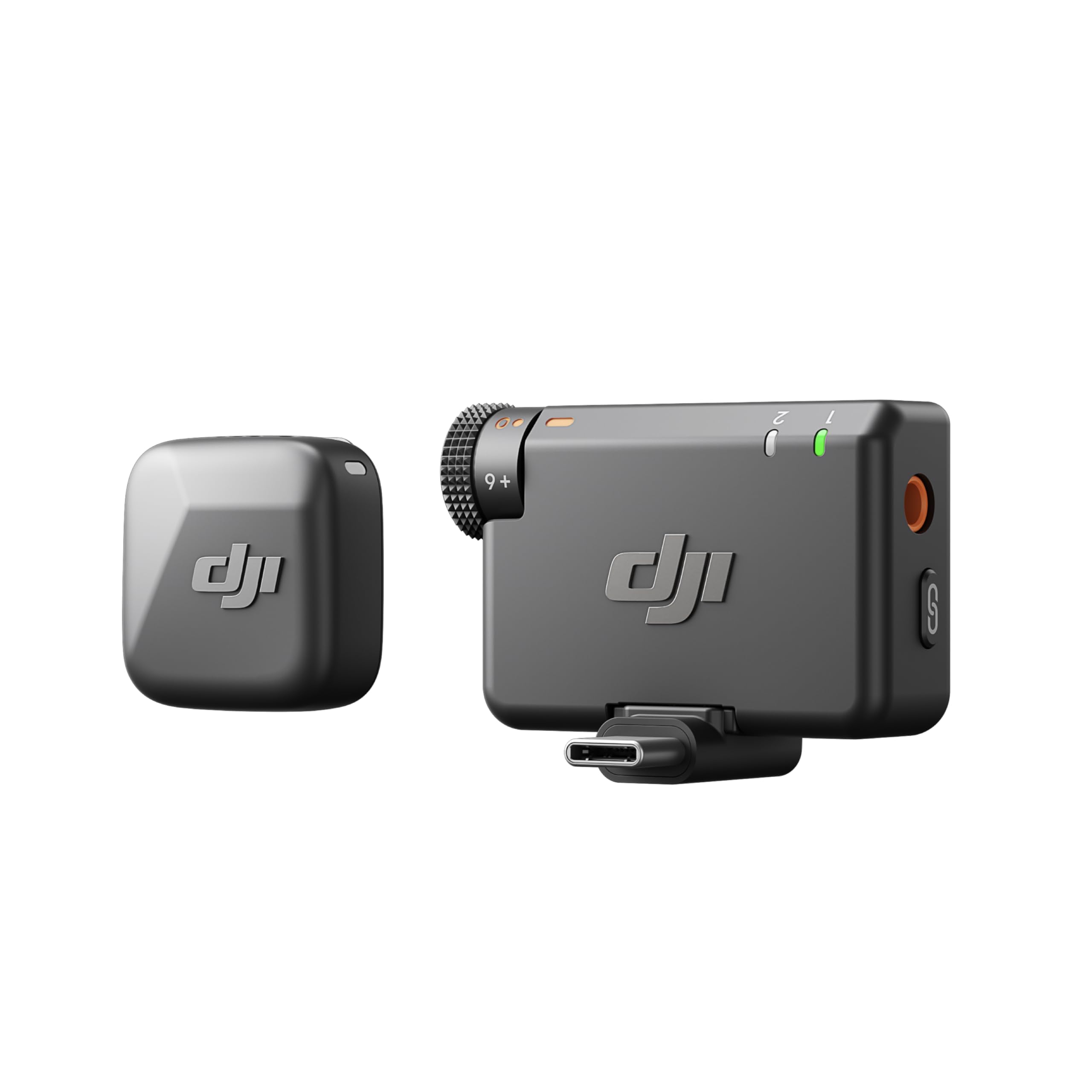 DJI ميكروفون صغير (1 TX + 1 RX)، ميكروفون لافالير، خفيف للغاية، صوت، الغاء الضوضاء، ضبط تلقائي، ميكروفون لاسلكي للكاميرات/ايفون/اندرويد، مدونة الفيديو