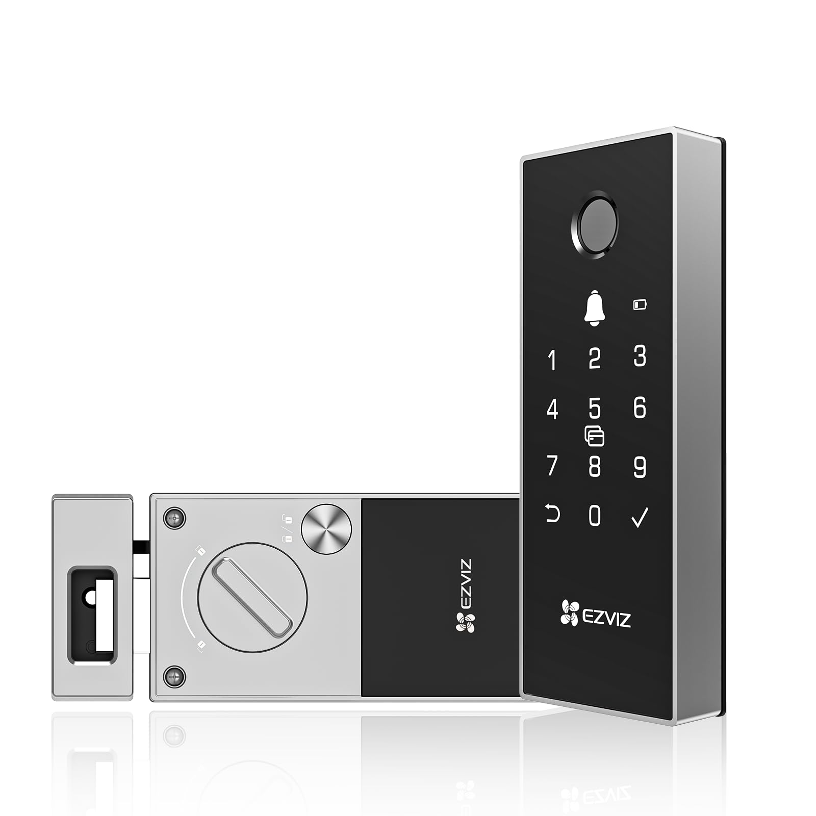 EZVIZ قفل حافة ذكي DL03 - يدعم البلوتوث والواي فاي، مدخل بدون مفتاح متعدد الطرق، جهاز تحكم عن بعد، تنبيهات مضادة للعبث، سهل التركيب (DL03)