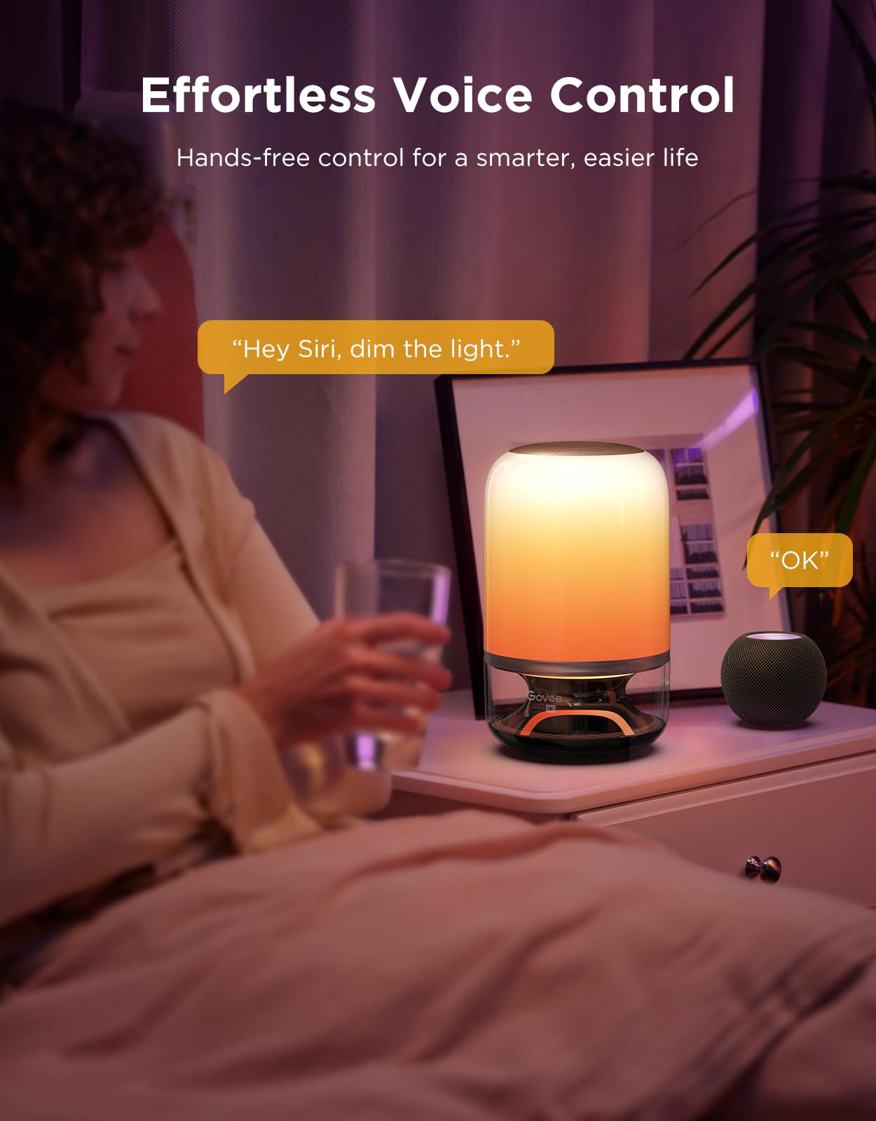 Govee Table Lamp 2 Pro x Sound by JBL(No Adapter), Bedside Table Lamp with Bluetooth Speaker, Music-Light Sync, 16 Music Modes & 100+ Scene Modes, Work with Alexa & Matter, Rechargeable Night Light