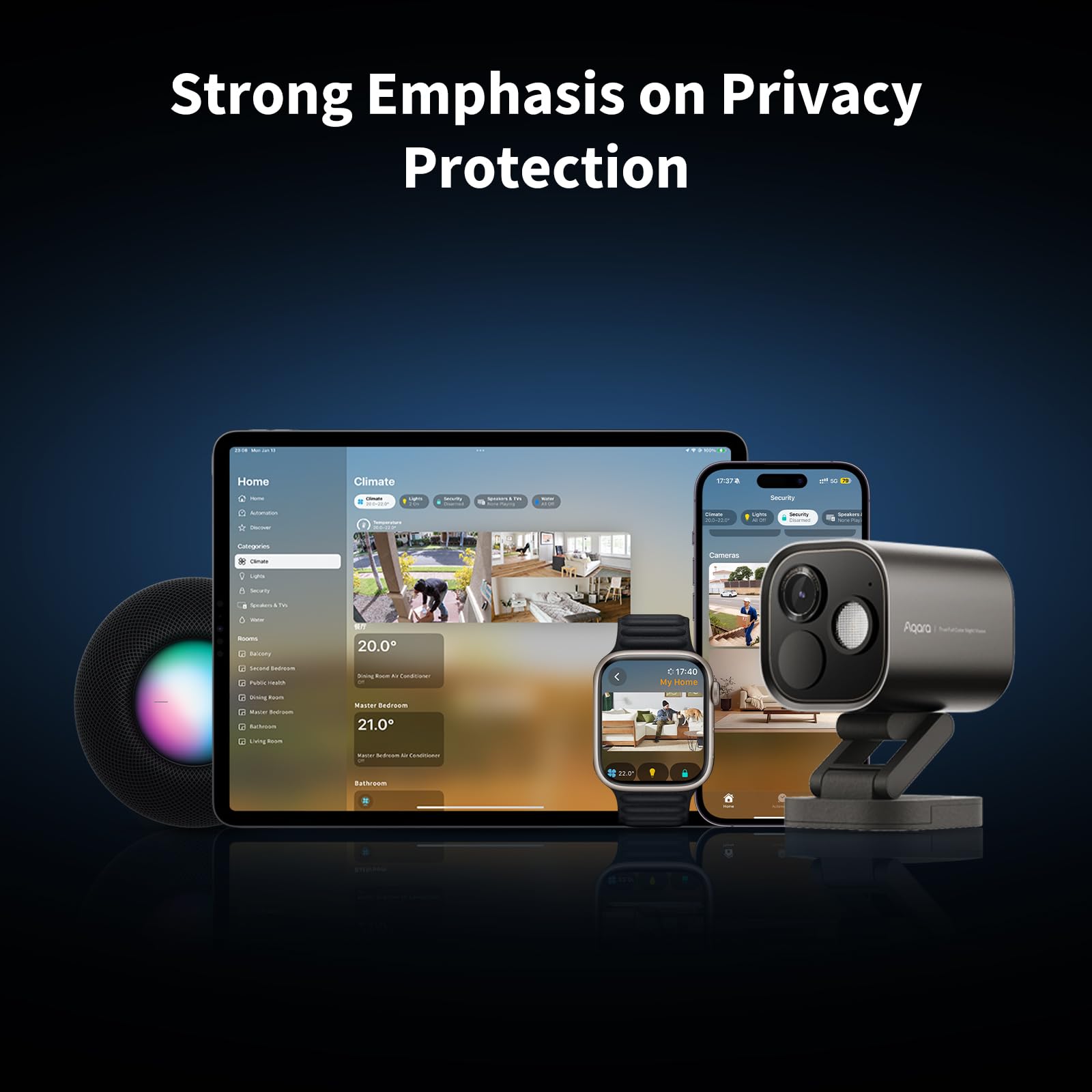Aqara G5 Pro Camera Hub PoE 4MP, Wired Outdoor Security Camera with True Color Night Vision, HomeKit Secure Video, Thread Border Router, Local Detection, Thread/Zigbee, Supports Alexa & Google, Gray