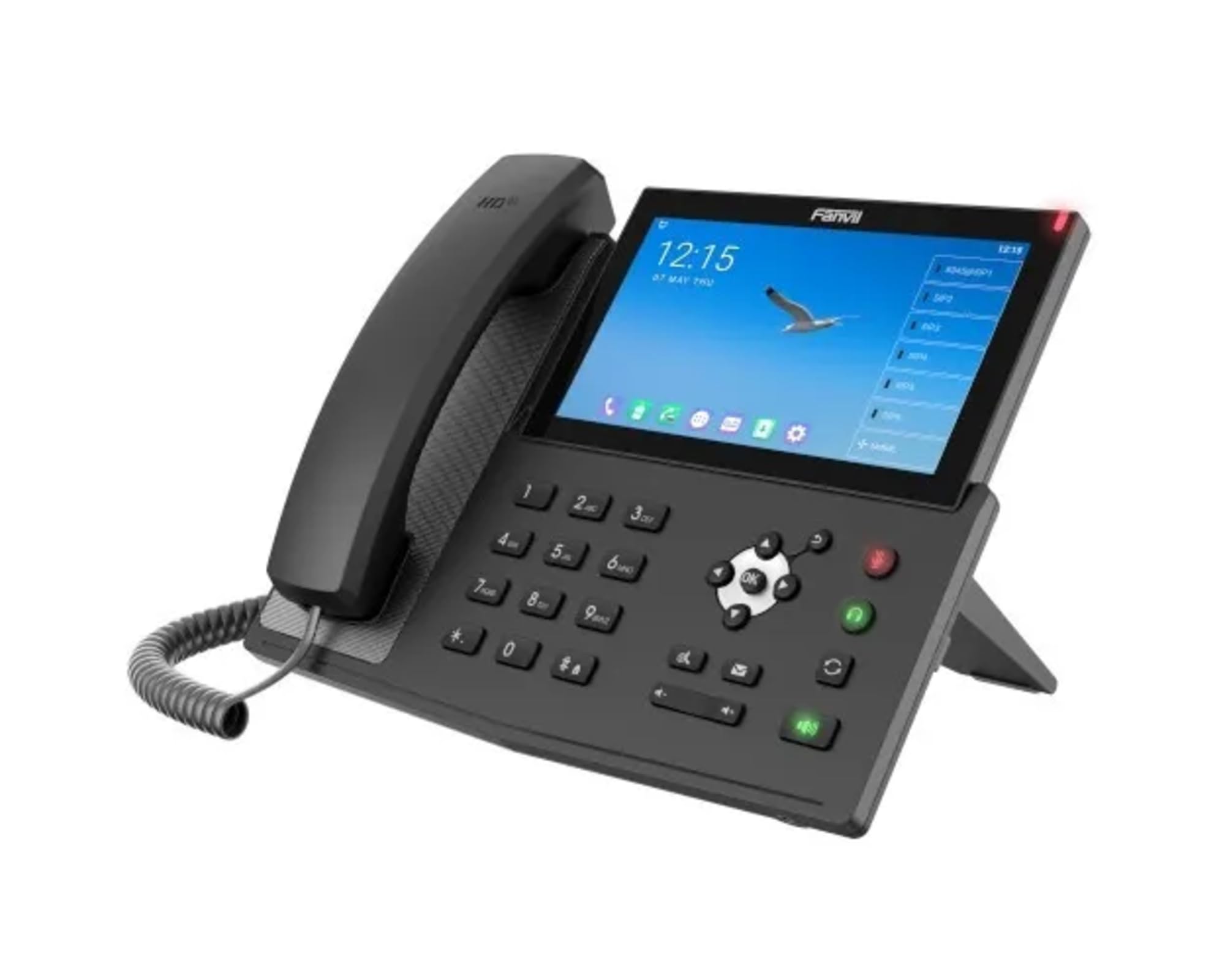 فانفيل هاتف X7A يعمل بنظام Android VoIP بشاشة لمس ملونة 7 انش و20 خط SIP وواي فاي 802.11ac ومنفذ جيجابت ايثرنت مزدوج المنفذ، محول الطاقة غير متضمن