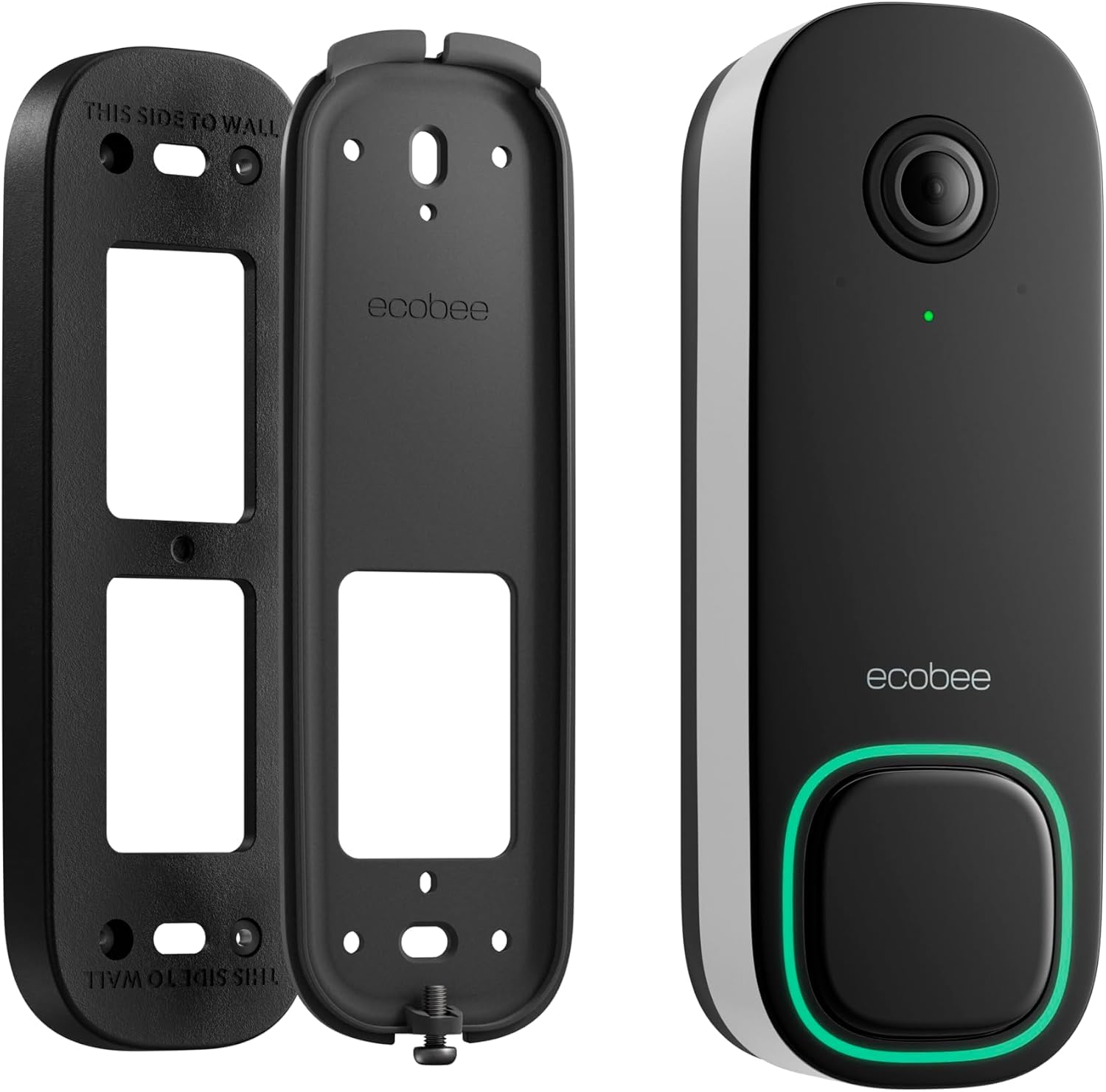 Ecobee Smart Video Doorbell Camera (Wired) - Industry-Leading HD Camera, Smart Security, Night Vision, Person and Package Sensors, Two-Way Talk, Video and Photo Recording