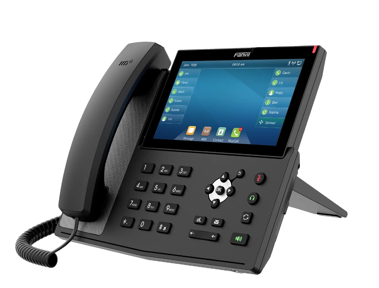 Fanvil X7 Enterprise VoIP Phone, 7-Inch Color Touch Screen, 20 SIP Lines, Power Adapter Not Included
