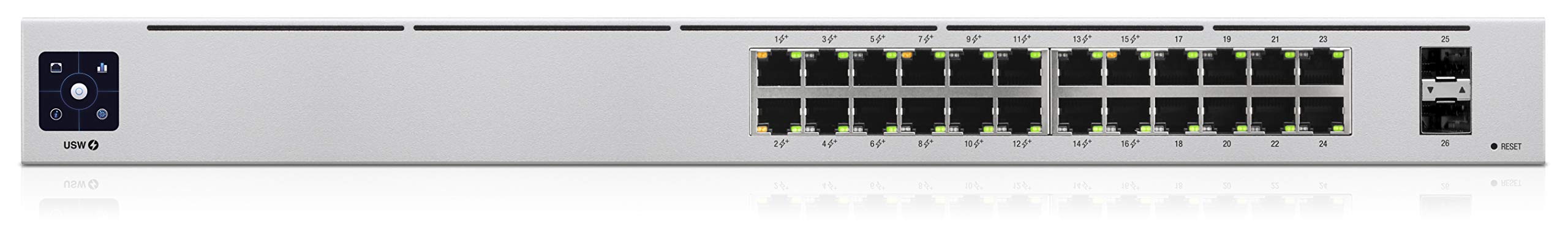 Ubiquiti Networks UniFi USW24POE 24Port PoE Managed L2L3 Gigabit Ethernet (10/100/1000) Power over Ethernet (PoE) 1U Silver