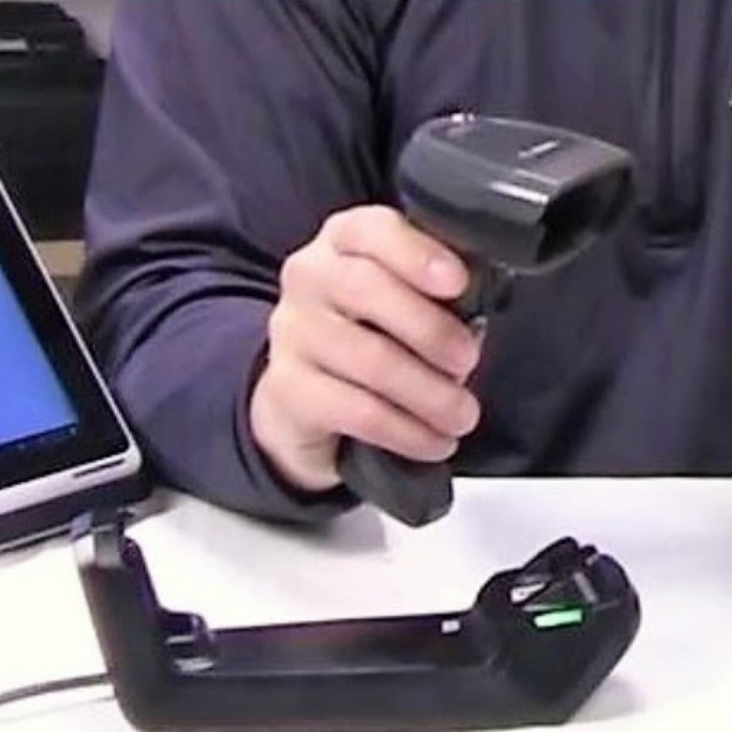 ZEBRA DS8178-SR KIT WIRELESS HANDHELD SCANNER WITH SHIELDED USB CABLE AND FIPS STANDARD CRADLE, BLACK, BEST USED FOR HEAVY DUTY 24/7 RUGGED USED ENVIRONMENT IN RETAIL STORE, WAREHOUSING, LOGISTIC ETC.
