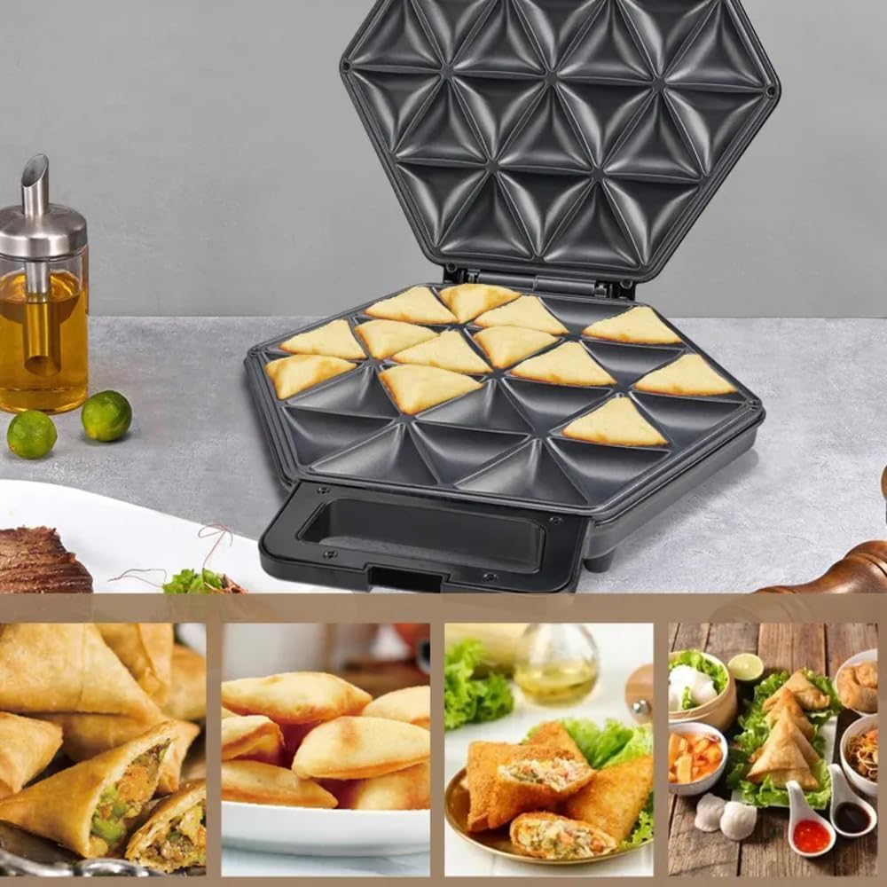 DSP Samosa Maker KC1221 with 8 Cavity Molds, 1200 Watt Power, Non-Stick Coating, Ideal for Home or Commercial Use