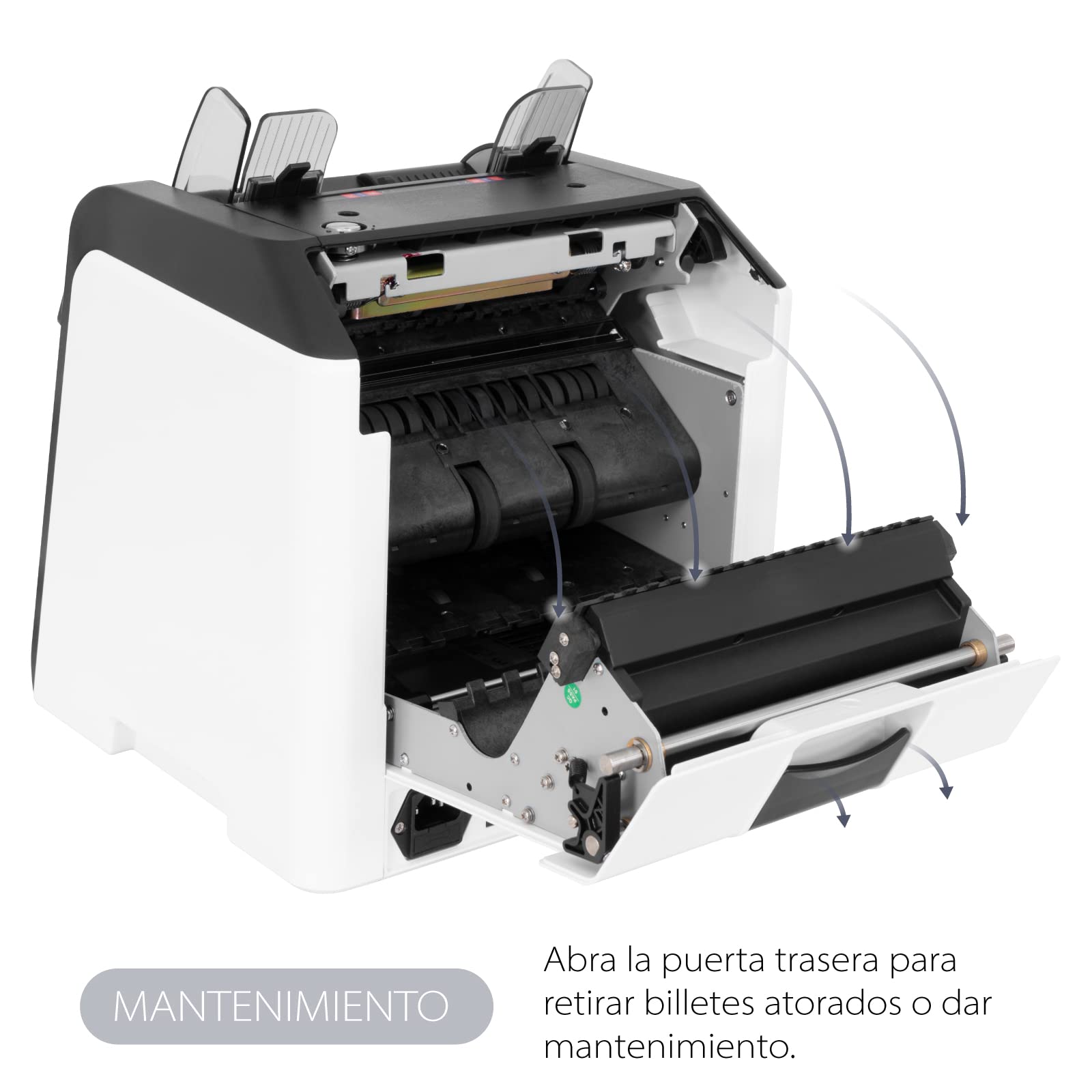 GUARDEX Bill Counter, 1200 Bills Per Minute + 4 Modes of Use + Light & UV/MG/IR Sensors, Bank Grade, Multiple Currencies