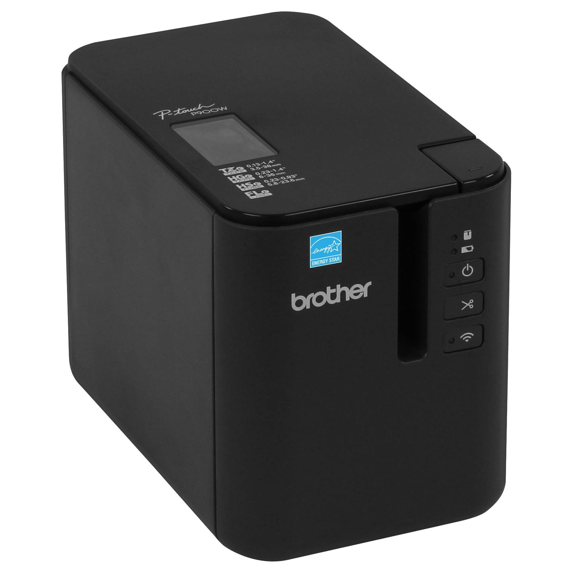بروذر طابعة ملصقات شبكية صناعية PT-P950NW من بي تاتش، ملصقات حتى 36 ملم، USB 2.0 قياسي ومسلسل، ايثرنت، واي فاي مدمج، بلوتوث اختياري
