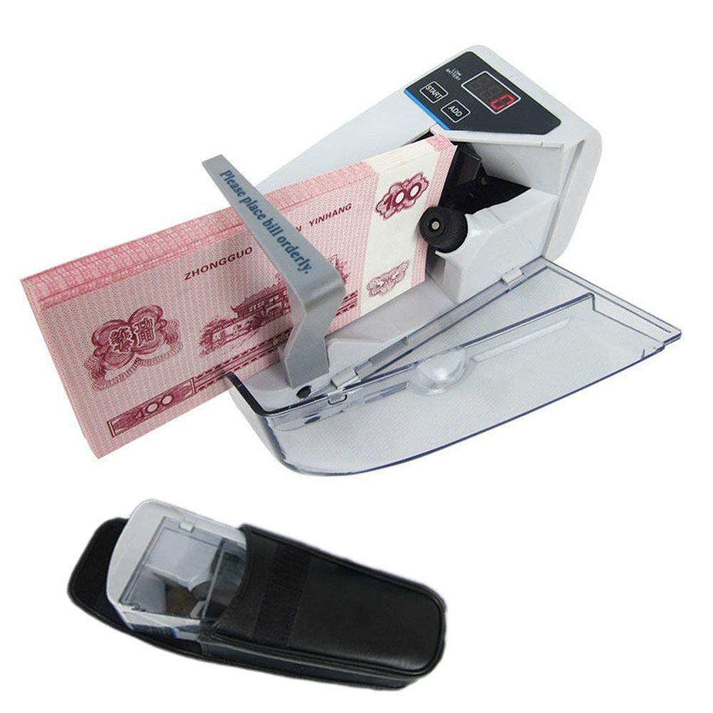Portable Money Detector Machine, Portable Bill Value Counter, AC or Battery Powered for Most World Currencies