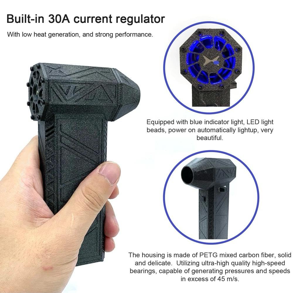 Portable Mini Turbo Fan 110000 RPM Handheld for Cleaning, Camping and Outdoor Activities