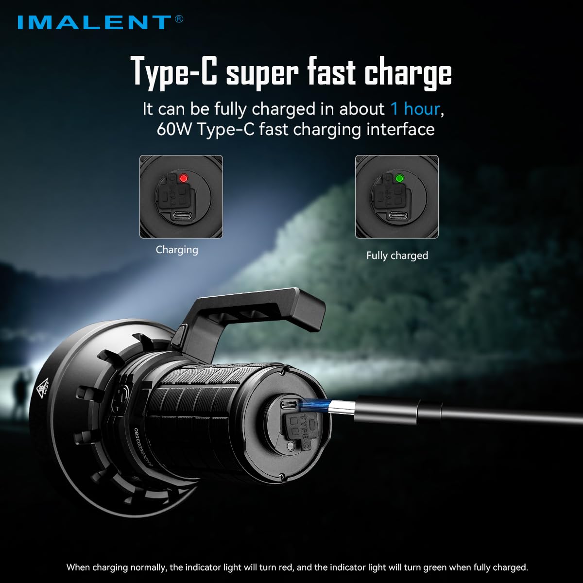 Imalent SR16 Powerful Rechargeable Compact Flashlight 55000 Lumens Long Range 1720m, 16 CREE XHP50.3 LEDs - Lightweight Handle Ideal for Fishing, Industrial, and Police