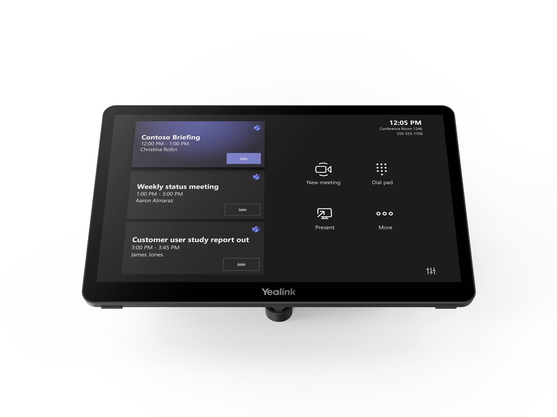 Yealink MTouch Plus-Ex Package - 11.6" Full HD Touch Screen, Motion Sensor, PoE Support, Flexible Mounting Options, Optimized for Microsoft Teams