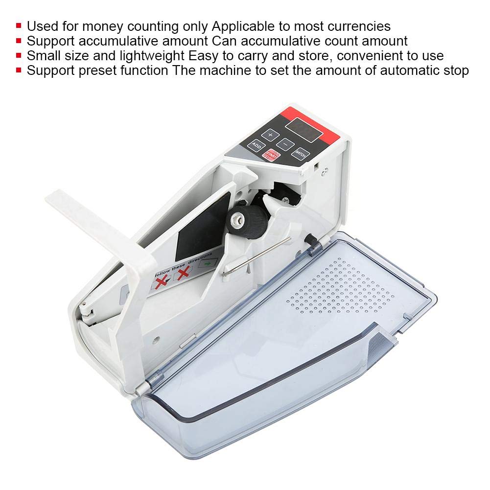 Ashata Money Counter Machine, Portable Handheld Mini Currency Counting Machine for Cash Bill Counting Multi-Currency (UK)