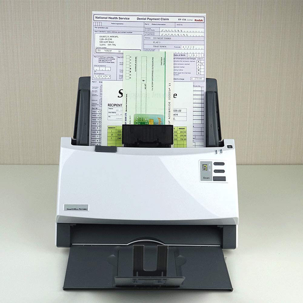 Plustek SmartOffice PS3180U - 80page per minute, duplex color document scanner.