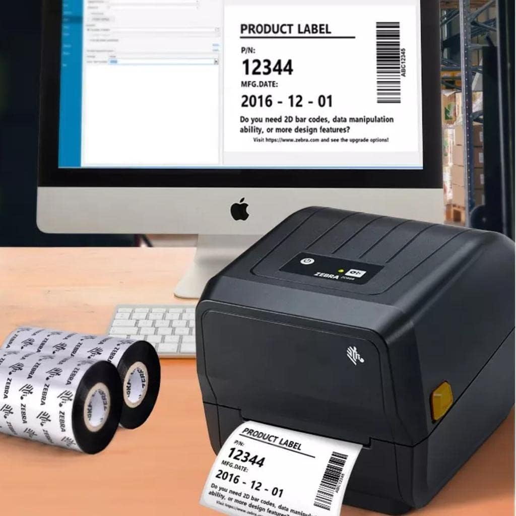 ZEBRA [ZD 220T USB] Barcode Printer | Direct Thermal | Thermal Transfer | 203 DPI | 8 Dots Per mm |ZPL & EPL Programming | Reliable | Quality Printing That Matches Your Budget