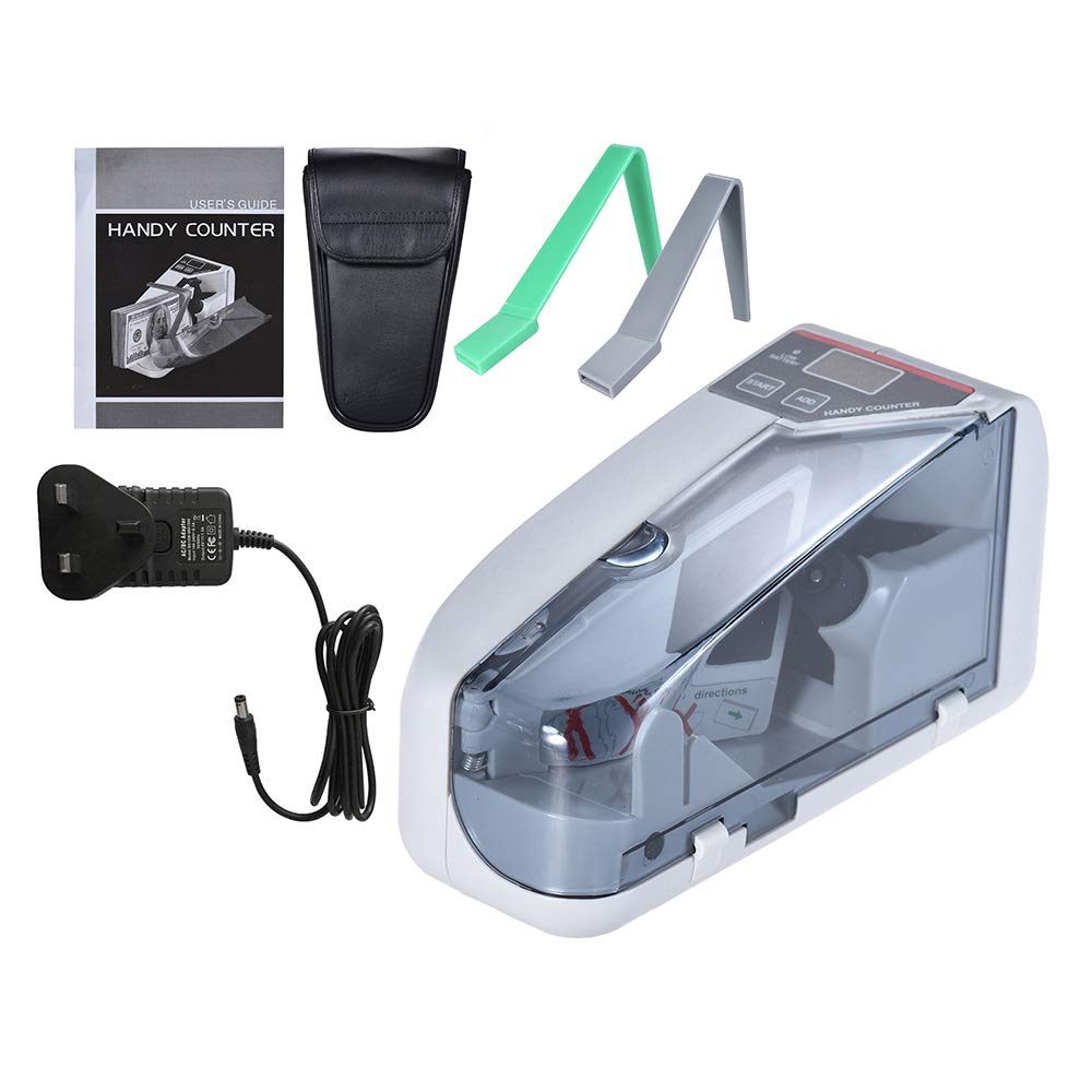 Mini Handy Bill Cash Banknote Counter Money Counting Machine AC or Battery Powered