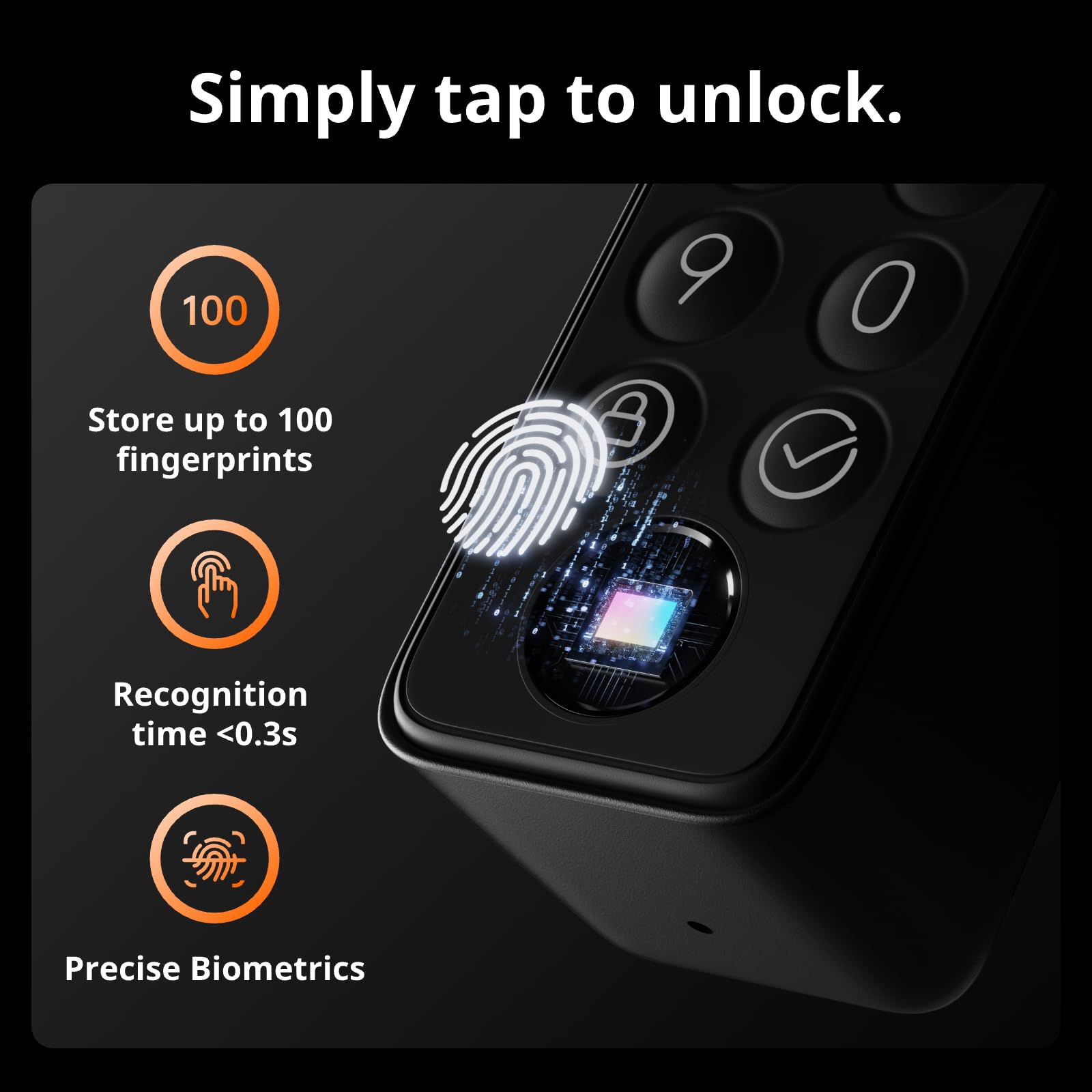SwitchBot Smart Lock WiFi Pro with Touchscreen Keypad, Door Deadbolt Lock, Smart Door Lock, Electronic Door Lock, App-Controlled Door Opener, Fingerprint, Code, Alexa, Google, Matter Support