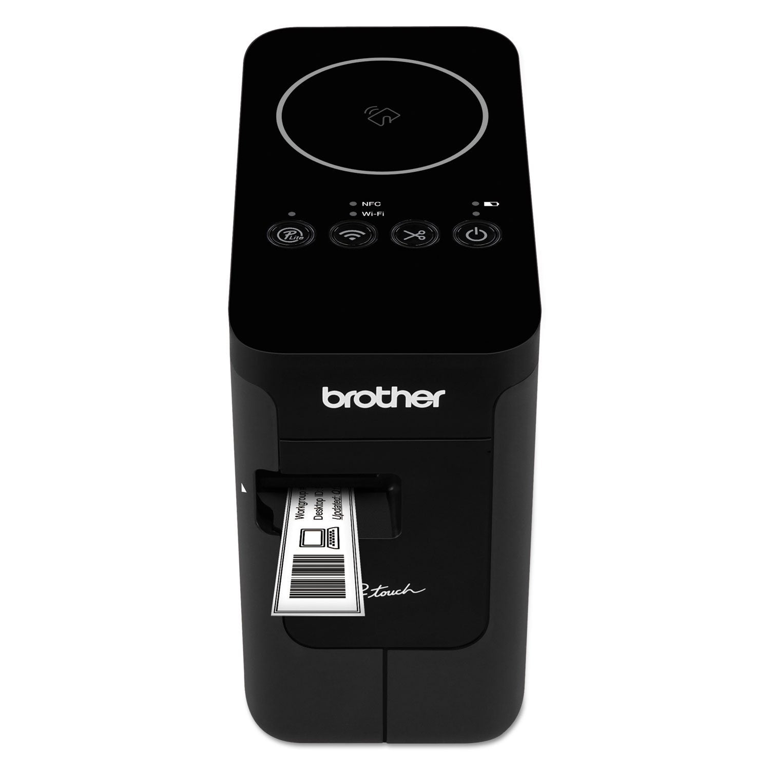برذر طابعة ملصقات اسود و ابيض - PT-P750w