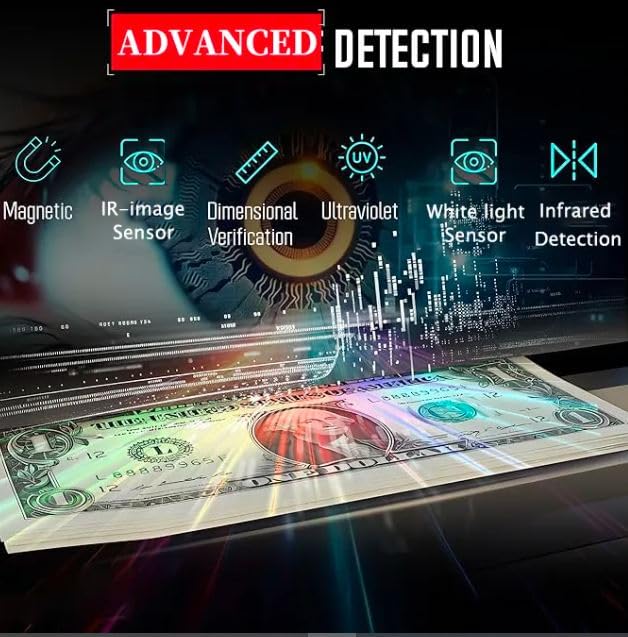 FIPKA H-8700 Mixed Value Money Counter Machine, Bill Counter Multi Currency, IMG/UV/MG/IR/WL Detection with print