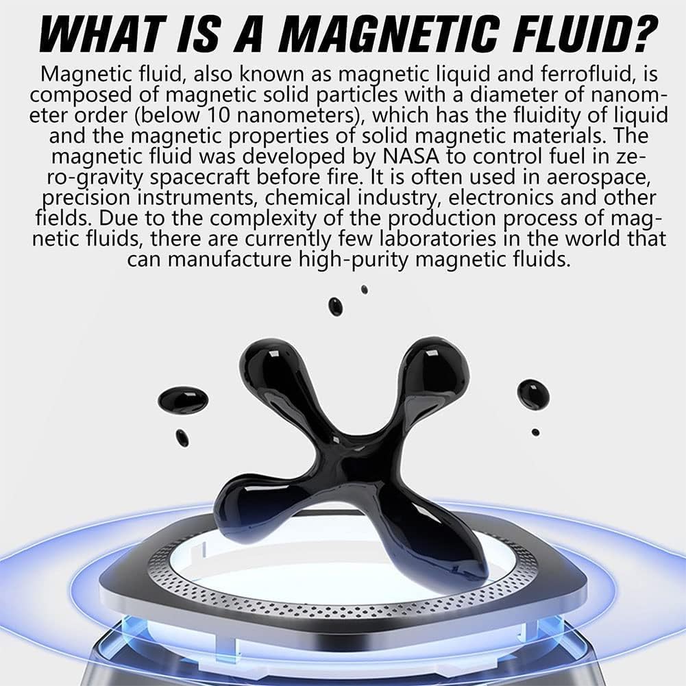 Magnetic Fluid Speaker, Rhythm Subwoofer Touch Bluetooth Speaker, 360° Surround Sound Audio System, Wireless Speaker for Home Office Decor Black