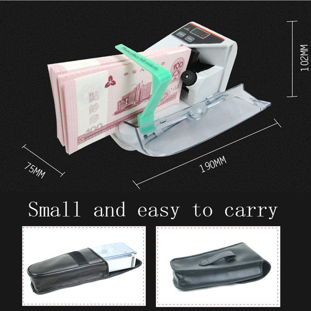 Portable Money Detector Machine, Portable Bill Value Counter, AC or Battery Powered for Most World Currencies