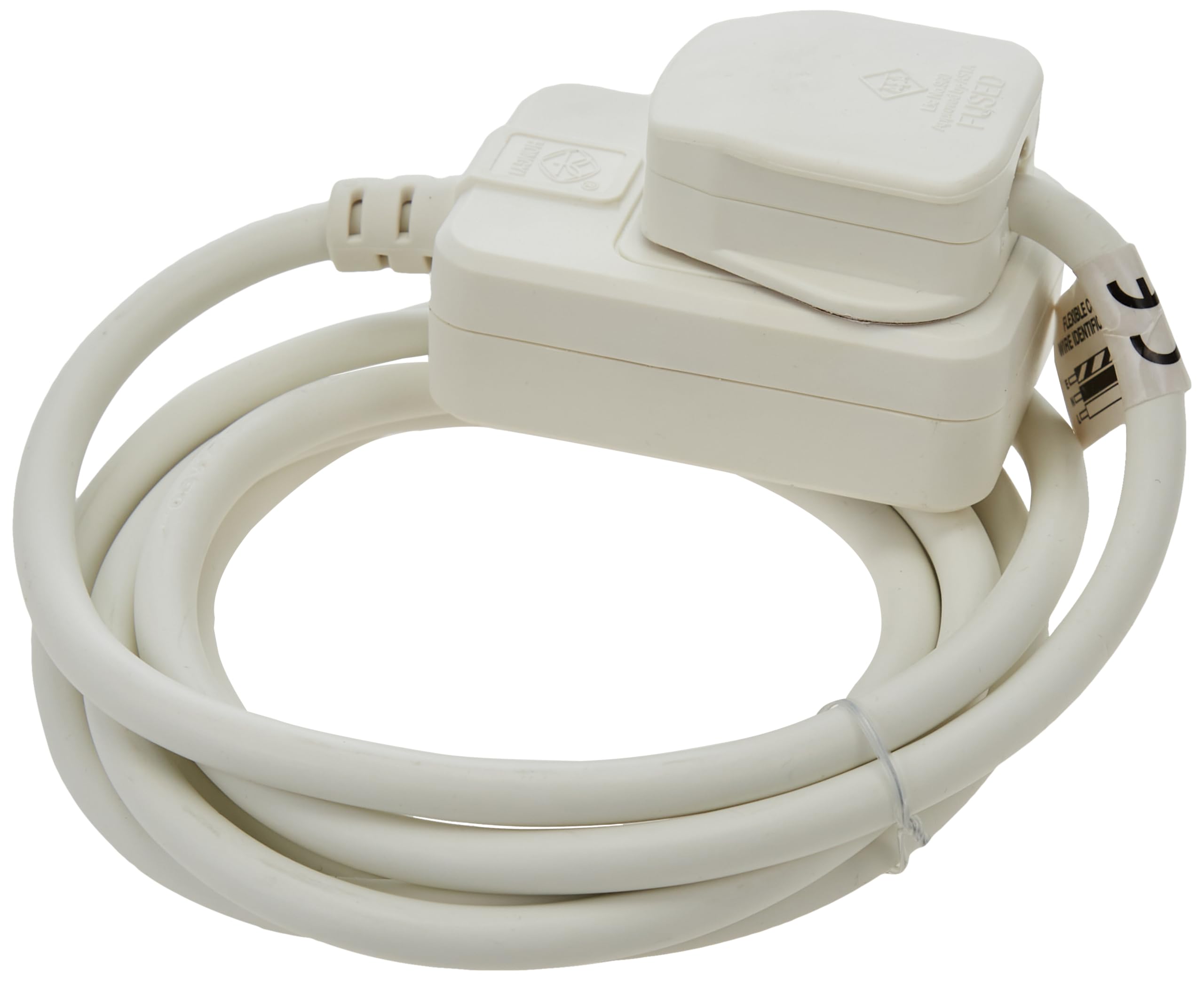Brennenstuhl 13 Amp Extension Cable with BS Socket, 2 Meter, White, 1166553015