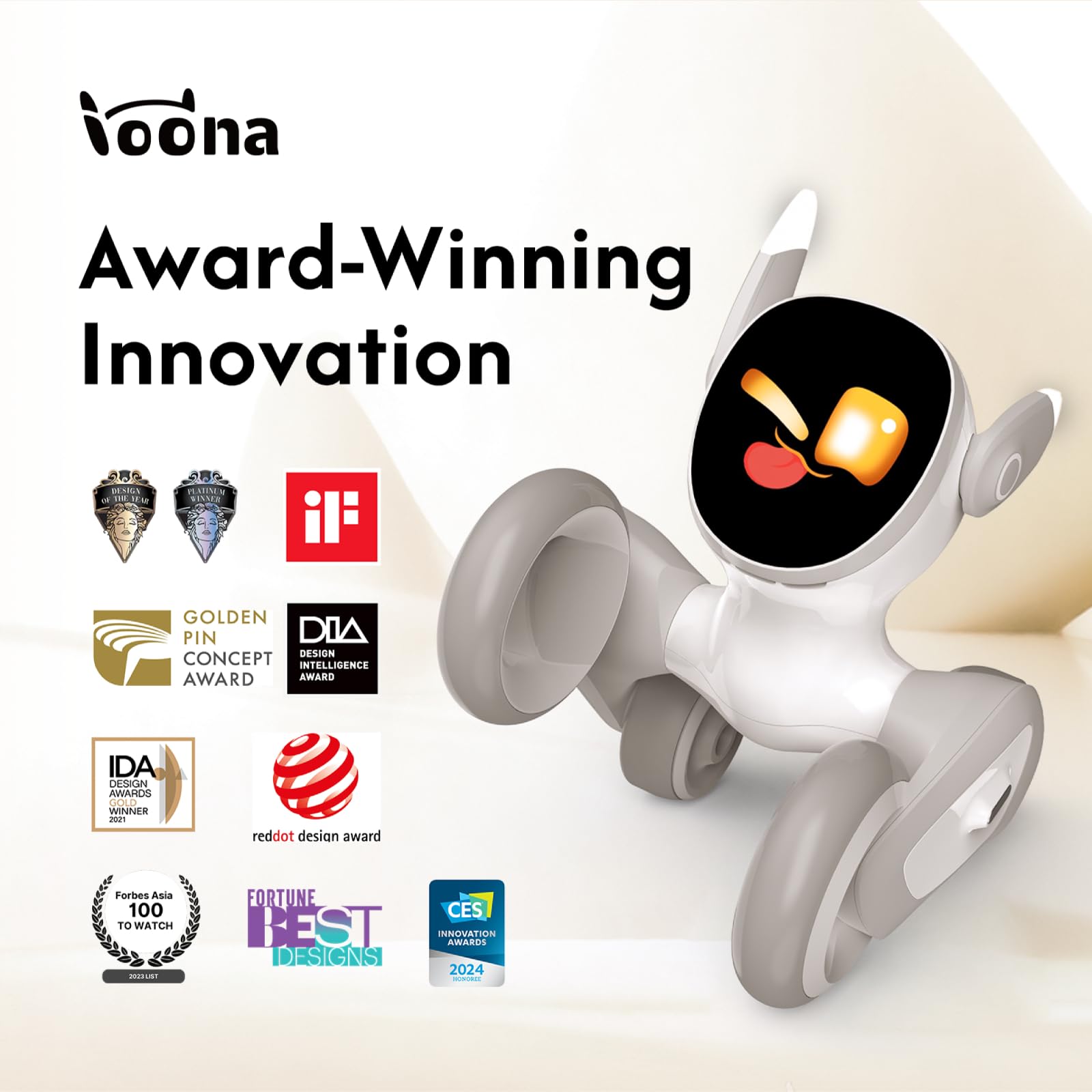 Loona Robot Pet Dog ChatGPT-4o AI-Powered Smart Companion with Voice and Gesture Control, Real-Time Interaction, Robotic Toys for Kids, Home Monitoring - Includes Charging Base