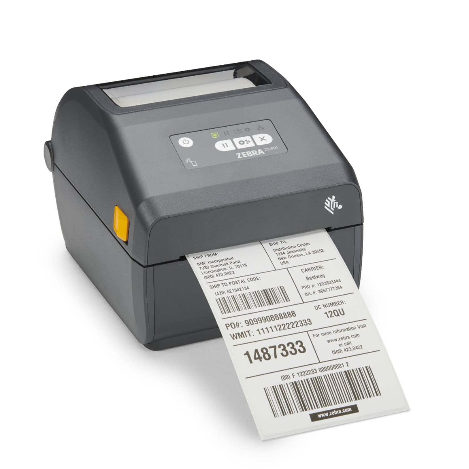 زيبرا طابعة حرارية مباشرة ZD421 من تكنولوجيز - 203 نقطة لكل بوصة، USB، مضيف USB، فتحة اتصال معيارية، BTLE5 - مناسبة للخدمات اللوجستية والتصنيع والتجزئة وتطبيقات الرعاية الصحية
