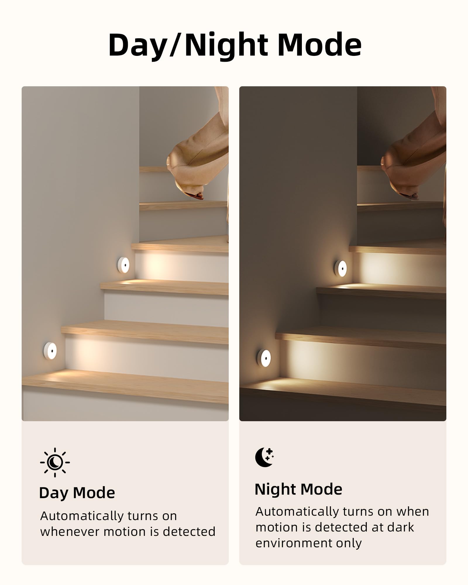 EZVALO Puck Lights with Remote Control, Rechargeable Under Cabinet Lights with Charging Base, Motion Sensor Lights 2 Color Group Control, Dimmable LED Lights for Kitchen Bedroom Shelf, 6 Pack