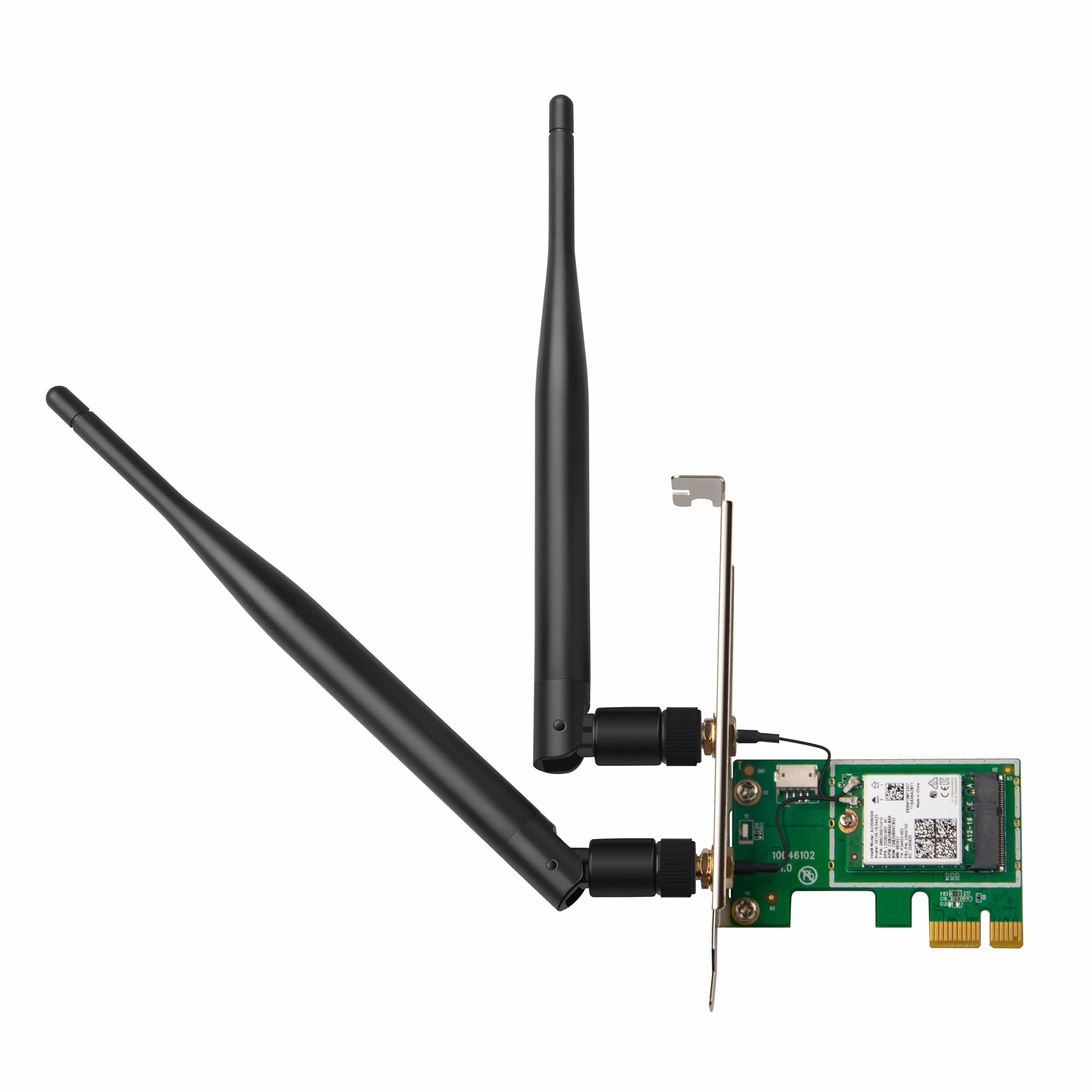 تيندا بطاقة AX3000 PCIe WiFi 6 - بلوتوث 5.0 - بطاقة لاسلكية ثنائية النطاق مع هوائيين قابلين للفصل - بطاقة شبكة جيجابت - بطاقة واي فاي بي سي اي اكسبرس لالعاب الكمبيوتر المكتبي - تدعم ويندوز 10 (E30)