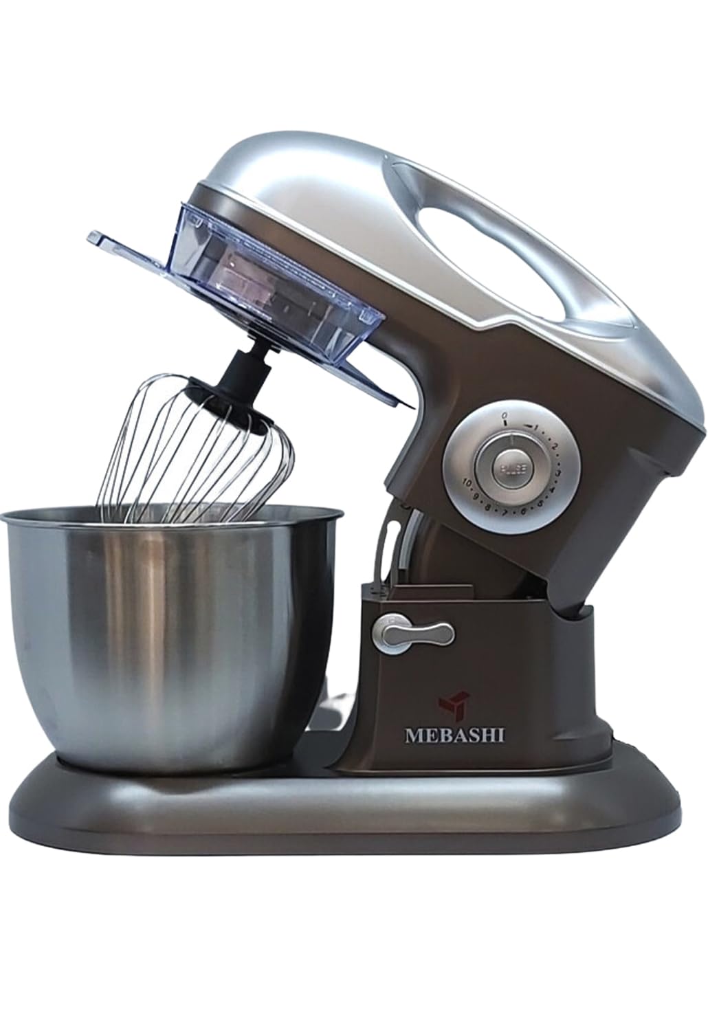 Mebashi Stand Mixer Bowl, 7 Liter Capacity, Black, 10 Speeds, Stainless Steel Bowl (ME-SBM1113) (Black)