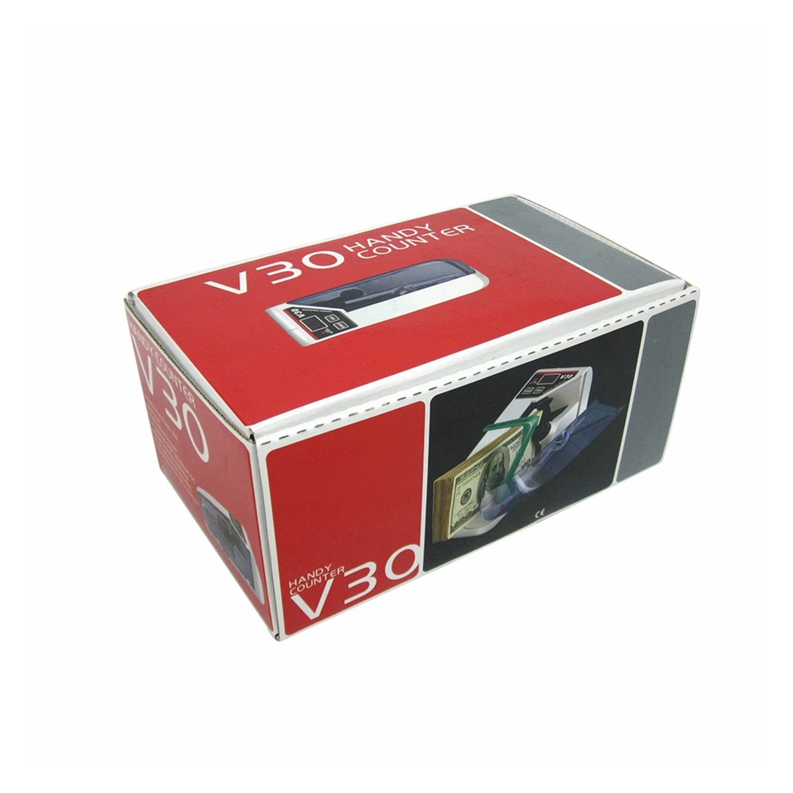 الة عداد النقود من جيه كيه دي واي جيه بي جيه، الة عداد الفواتير V30 LED صغيرة محمولة تستخدم البطارية/القابس، الة نقود عملية لعد النقود والاوراق النقدية