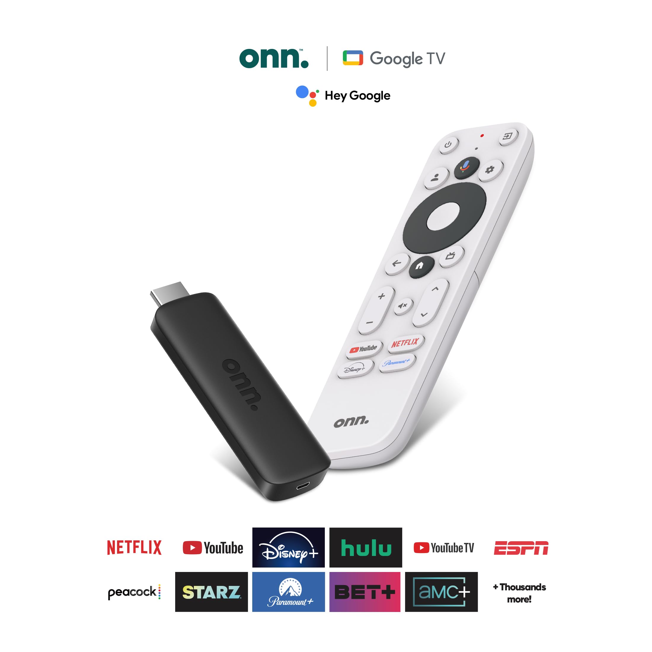 XGAGHB ONN Android TV 2K FHD Streaming Stick Black (New Version)