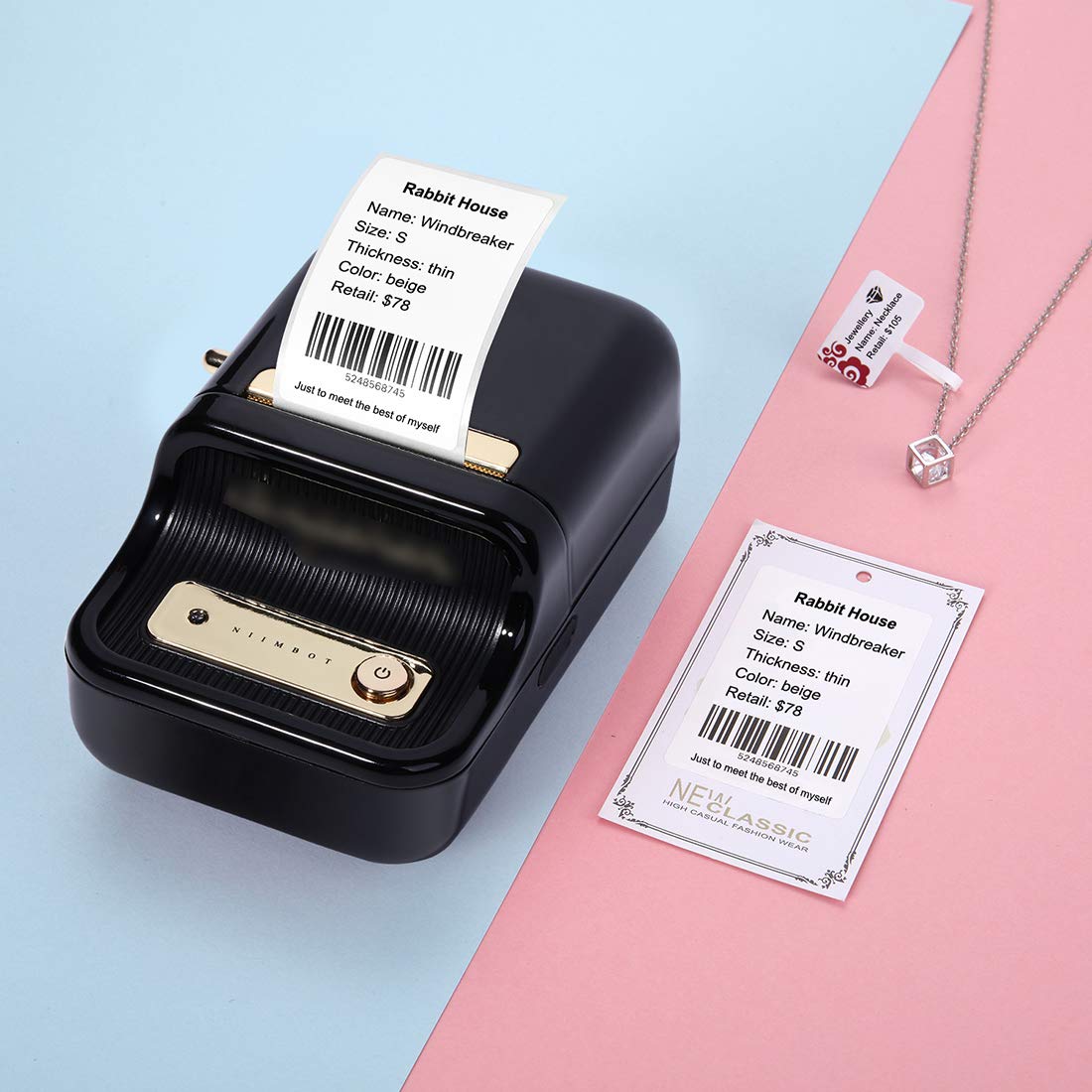 RFID Recognition Great Barcodes Price Printing B21 Label Maker Sticker Printer Label Printer Portable Wireless Bluetooth Hermal