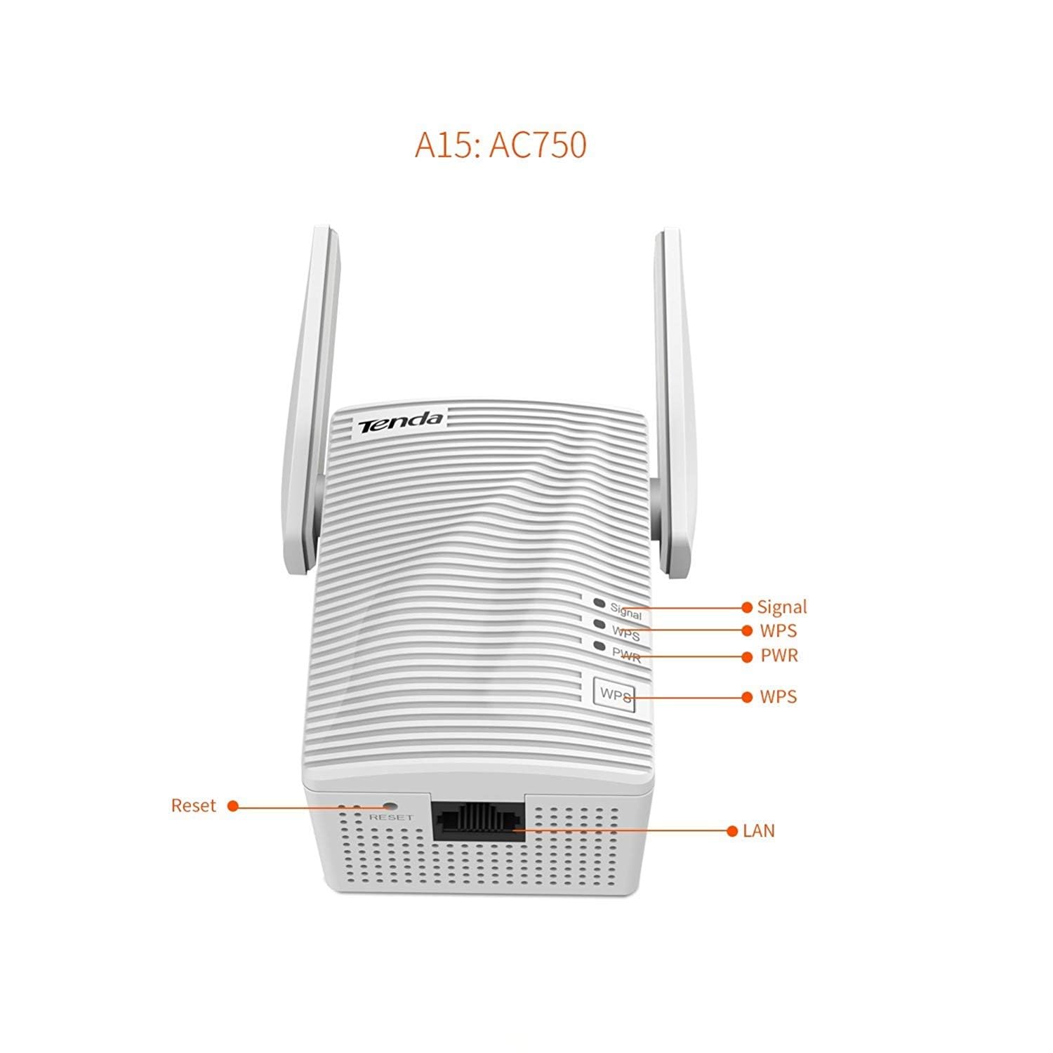 Tenda AC750 Dual Band Wi-Fi Range Extender Repeater A15