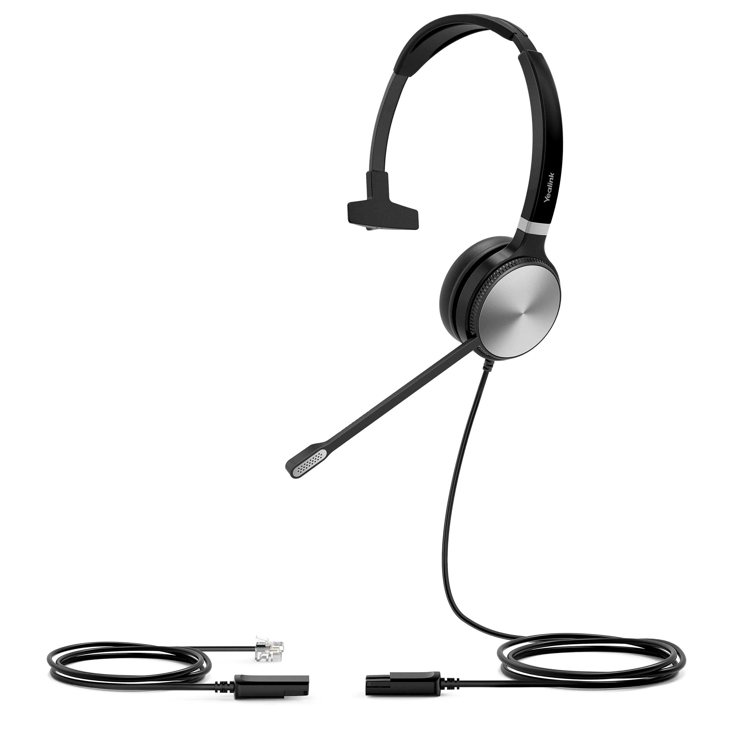Yealink YHS36 Dual Telephone Headset with RJ9 Jack Phone Headset with Microphone Noise Canceling, Compatible with Yealink Poly Snom Desk Landline Phones (2.1m Cable)