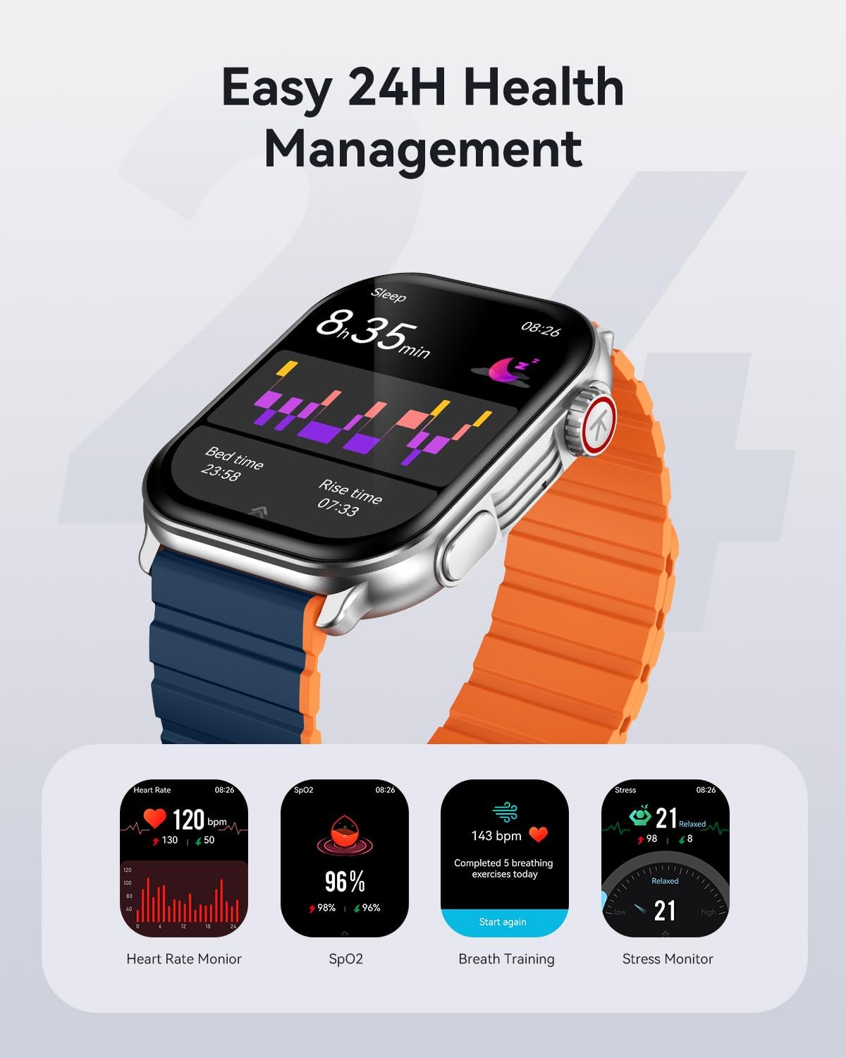 Kieslect Smart Watch Men Women - Black-02